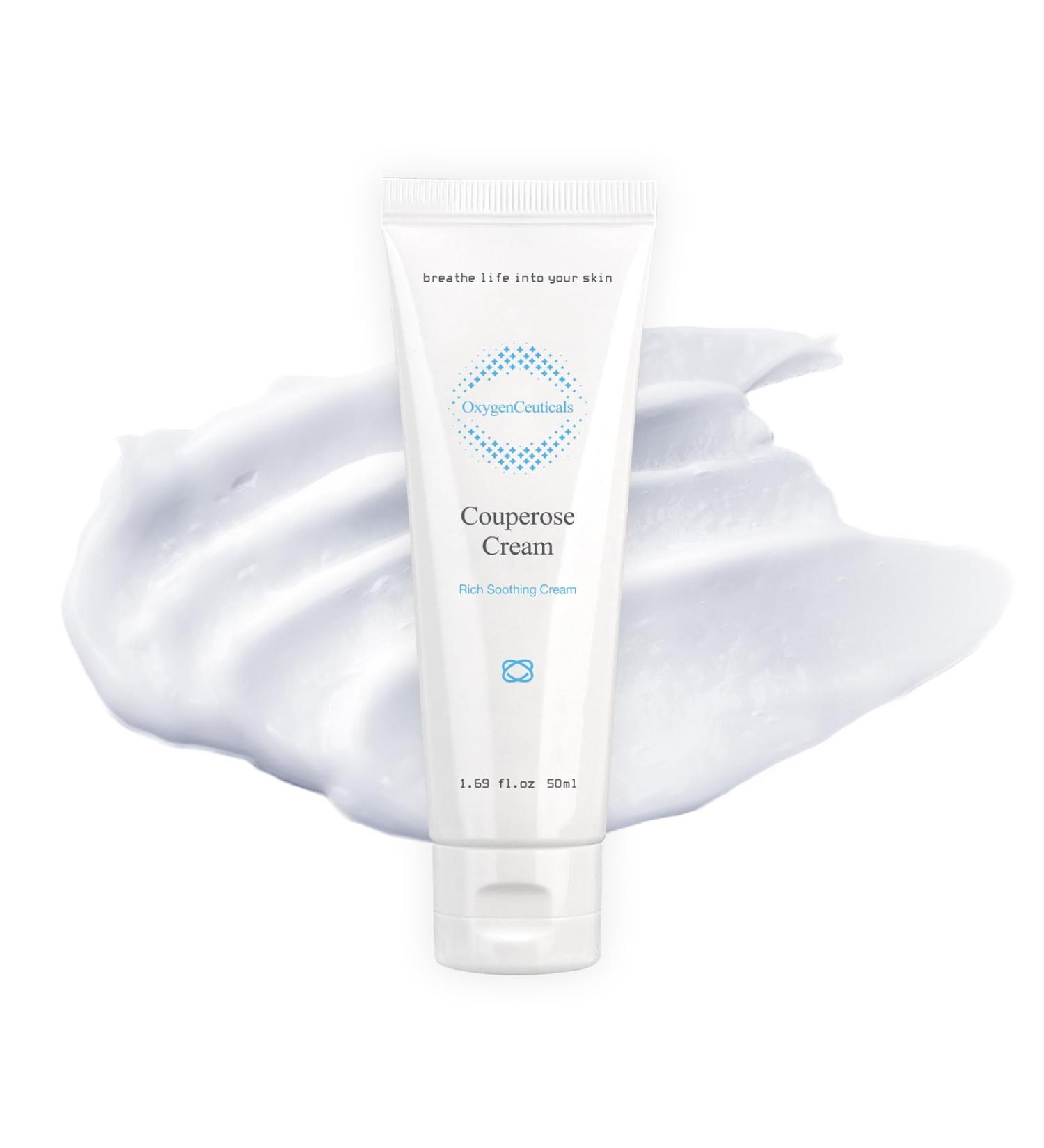 OxygenCeuticals Couperose Cream Soothing Moisturizer with Tomato Extract, Turnip Extract & Ceramide NP, Helps Calm Redness and Support Skin Barrier for Sensitive Skin. 1.69 fl.oz (50ml) - Buy Online on GoSupps.com