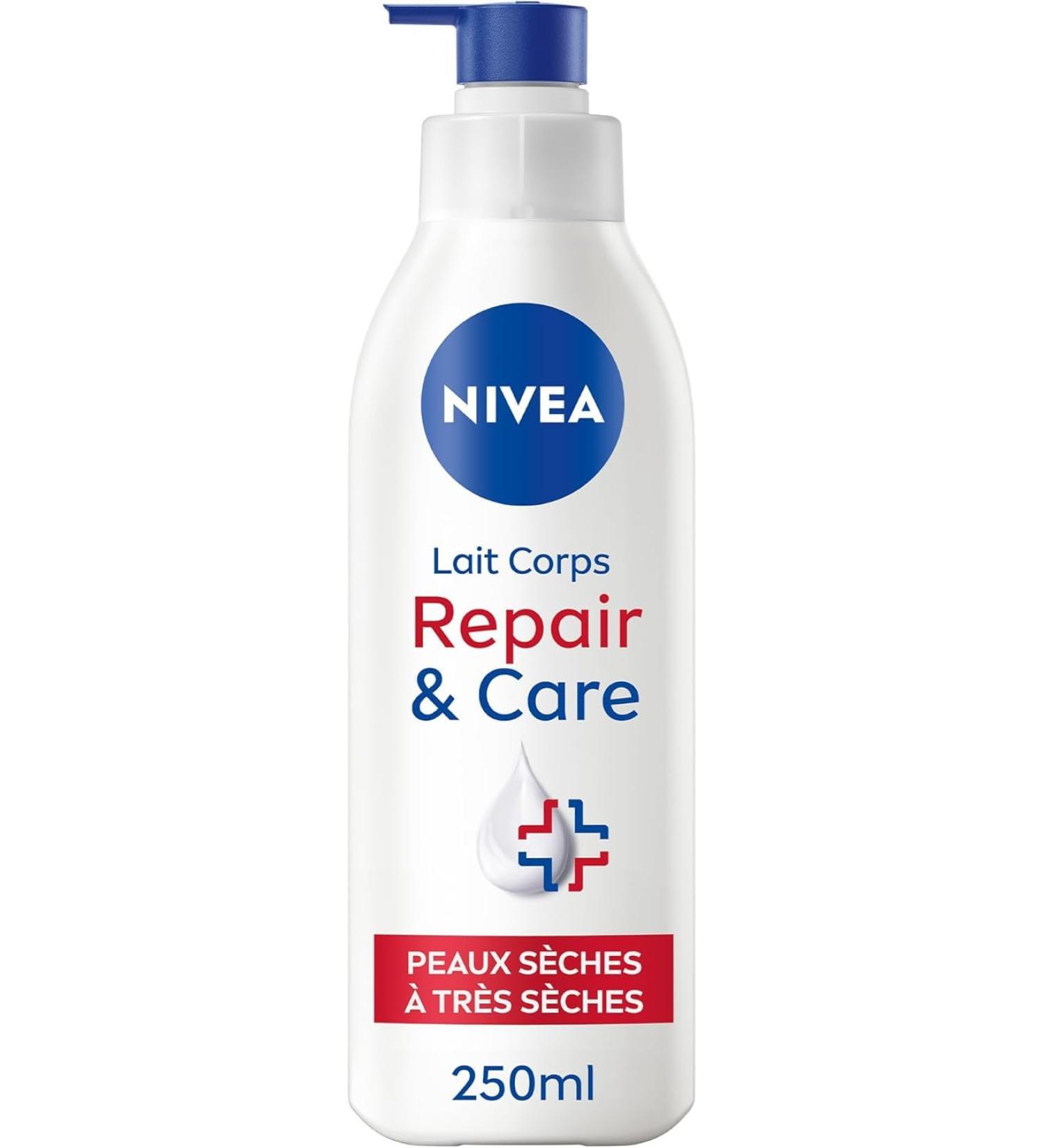 NIVEA Repair & Care Body Lotion for Very Dry Skin (1x 250ml) - Moisturizing Body Lotion with Glycerin Provitamin B5 & Niacinamide - Moisturizing Cream for Rough Skin Extra Dry - Buy Online on GoSupps.com