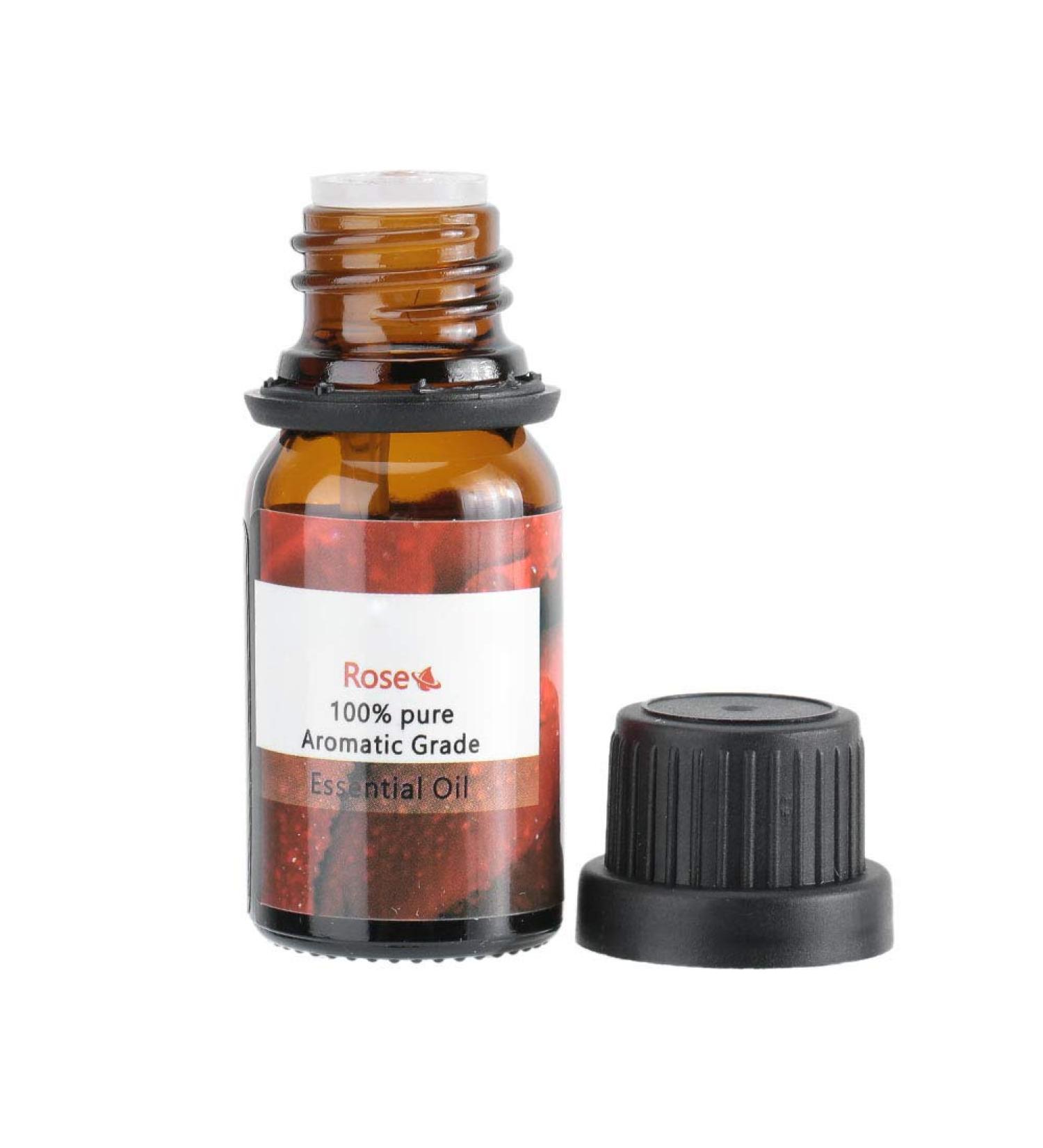 10 ml Rose Aromatherapy Essential Oil - Stress Relief Body Care & Massage Oil for Relaxation - Buy Online on GoSupps.com