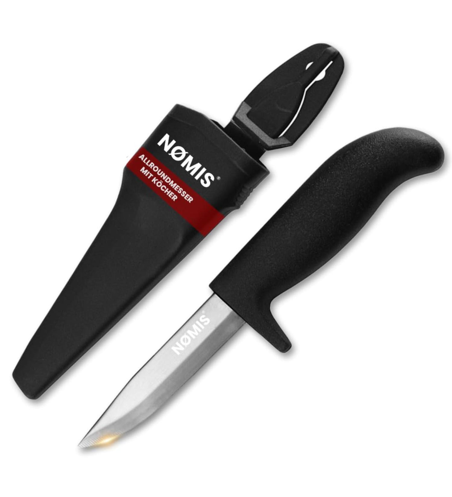 N mis Fishing Knife - 10 cm Stainless Steel Blade | Multi-Use Garden & Carving Knife | Durable Outdoor Knife with Quiver | Affordable & Sharp - Buy Online on GoSupps.com