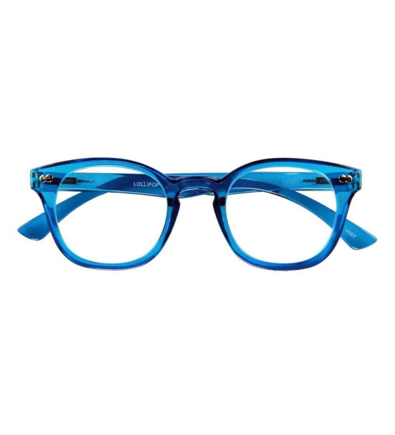 Reading glasses LOLLIPOP blue +2.50 dpt.: Reading glasses with spring hinge