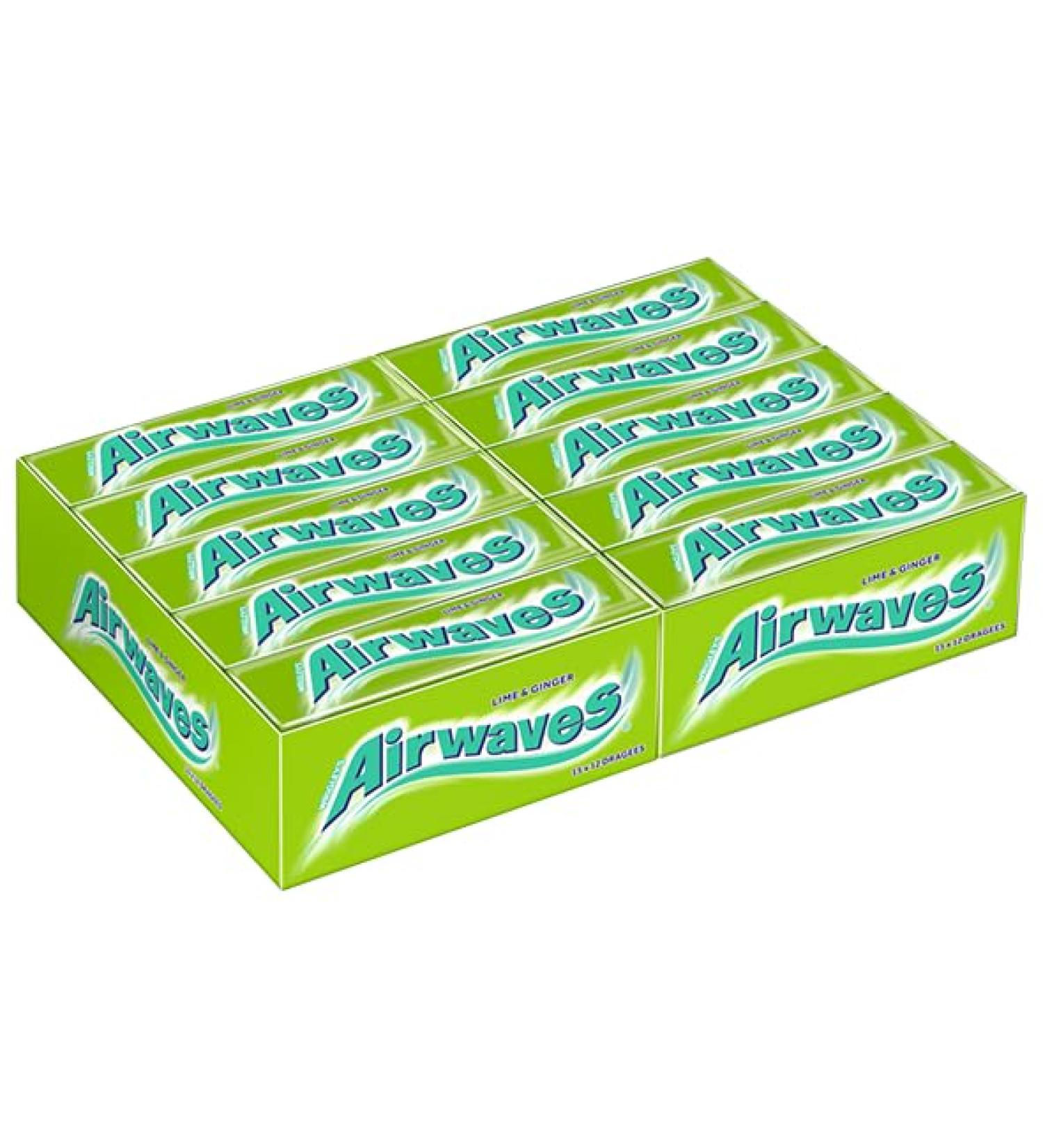 Buy Airwaves Lime & Ginger Sugar-Free Chewing Gum - 30 Packs x 12 Dragees | International Shipping Available - Buy Online on GoSupps.com