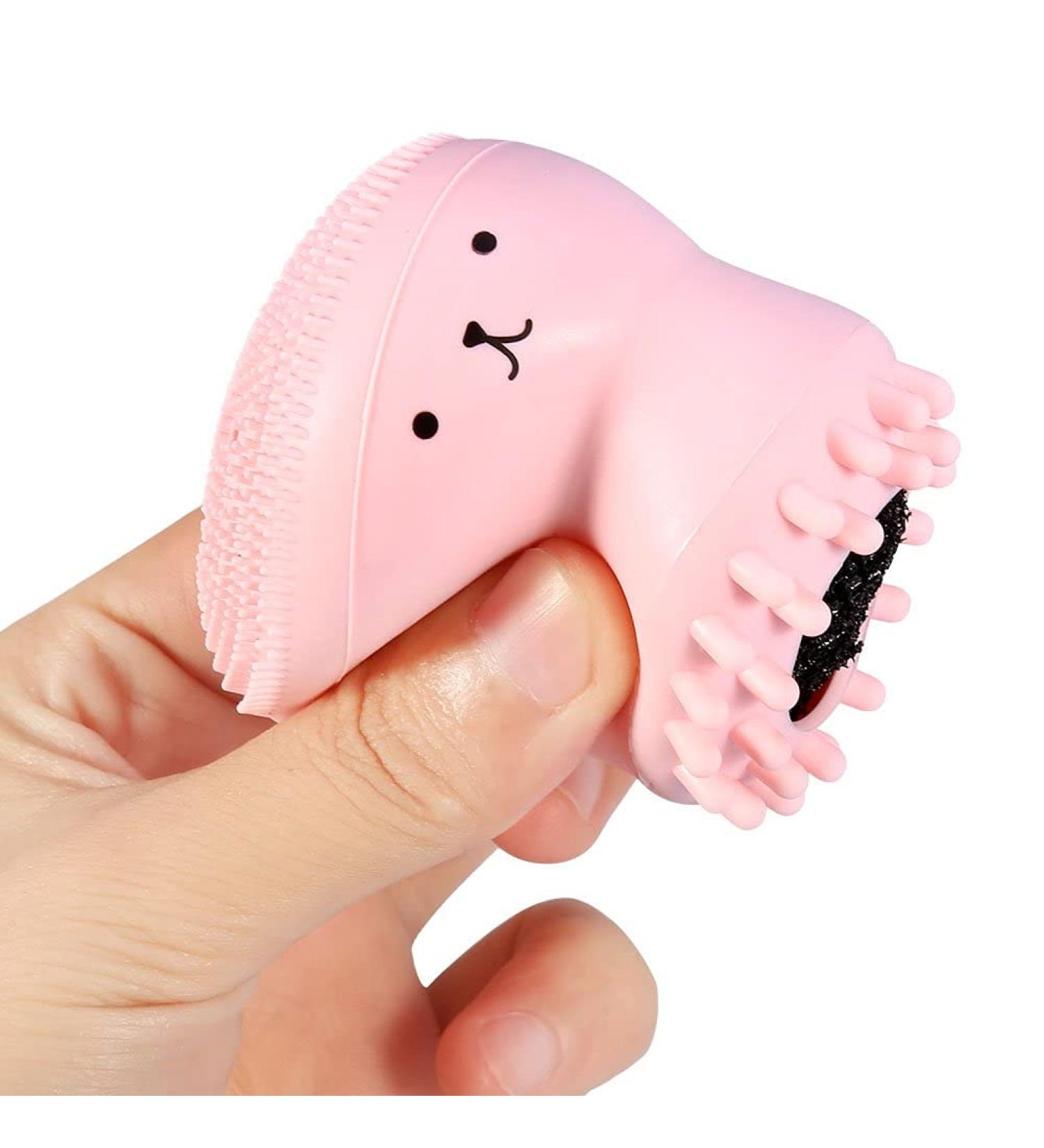 Octopus Shape Waterproof Facial Washer | Peeling & Pore Cleaning Brush for All Skin Types Deep Cleansing Silicone Tool - Buy Online on GoSupps.com