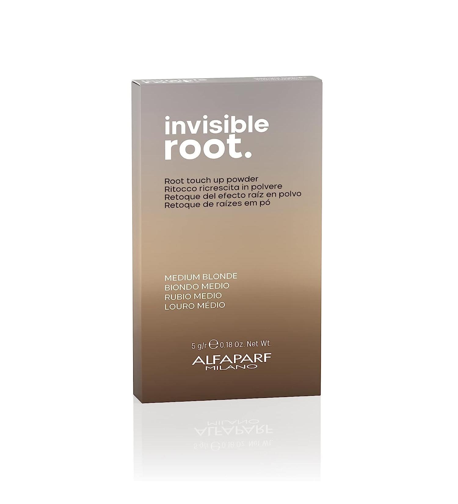Alfaparf Milano Invisible Root Touch Up Powder - Medium Blonde - Temporary Hair Color Powder - Quick Dry Root Concealer for On-the-Go Touchups - Color Regrowth Cover Up - Vegan (0.18 oz / 5g)