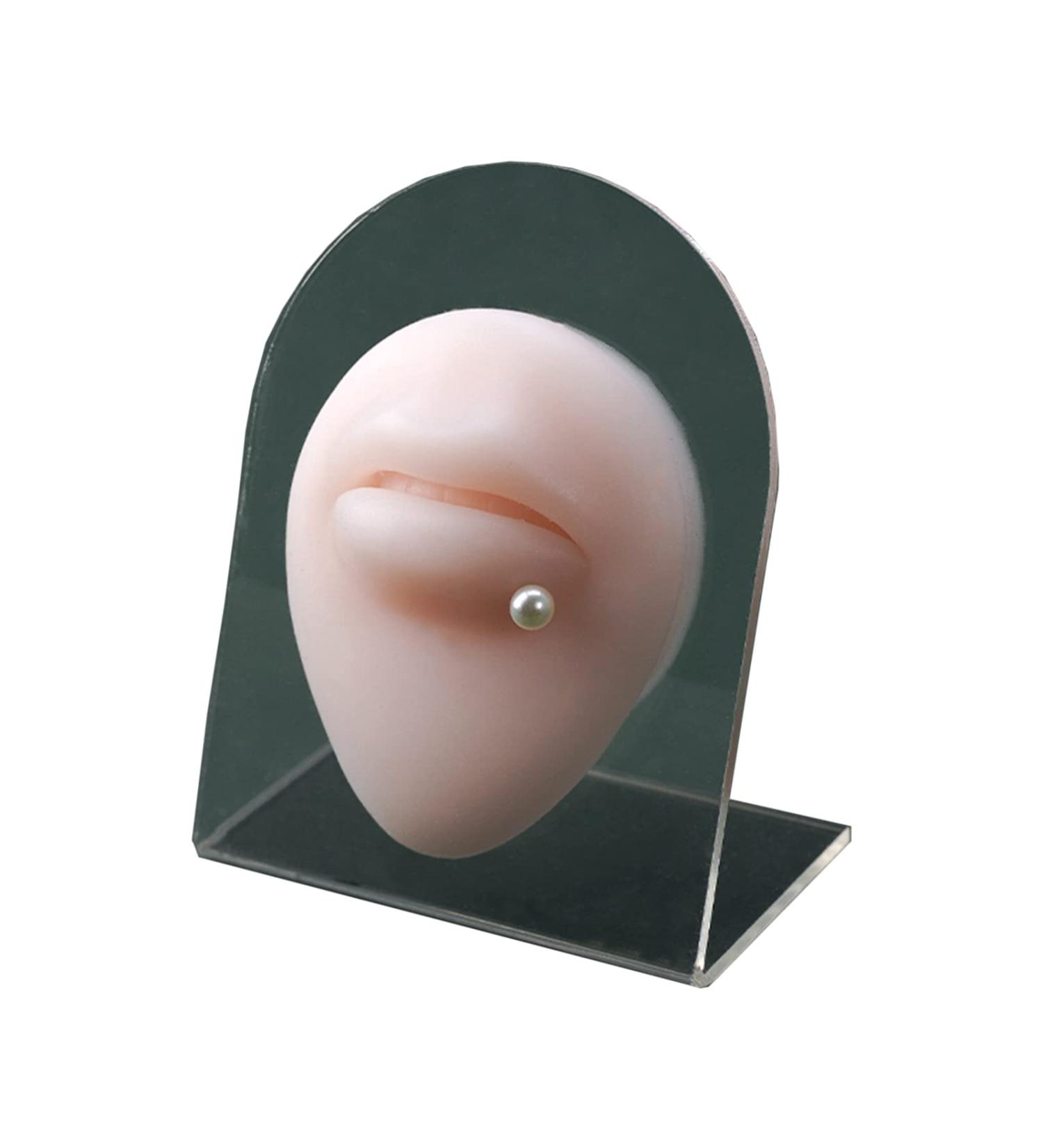 Simulation Silicone Mouth Model for Teaching - Soft Female Piercing Props with Stand | International Shipping Available - Buy Online on GoSupps.com