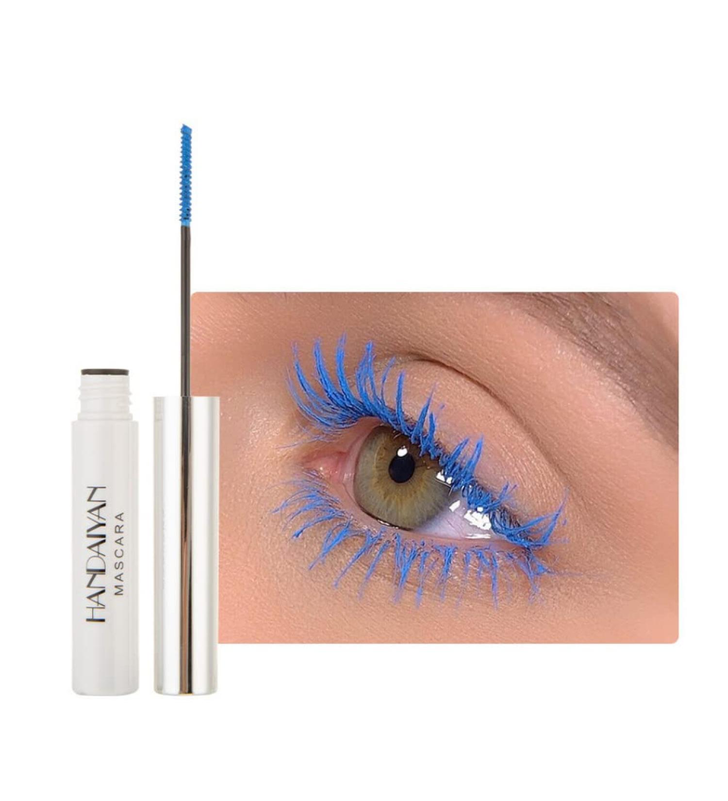 Allbestaye Waterproof Colorful Mascara | Fine Brush for Long-Lasting Eyelashes - Green Black White - Buy Online on GoSupps.com