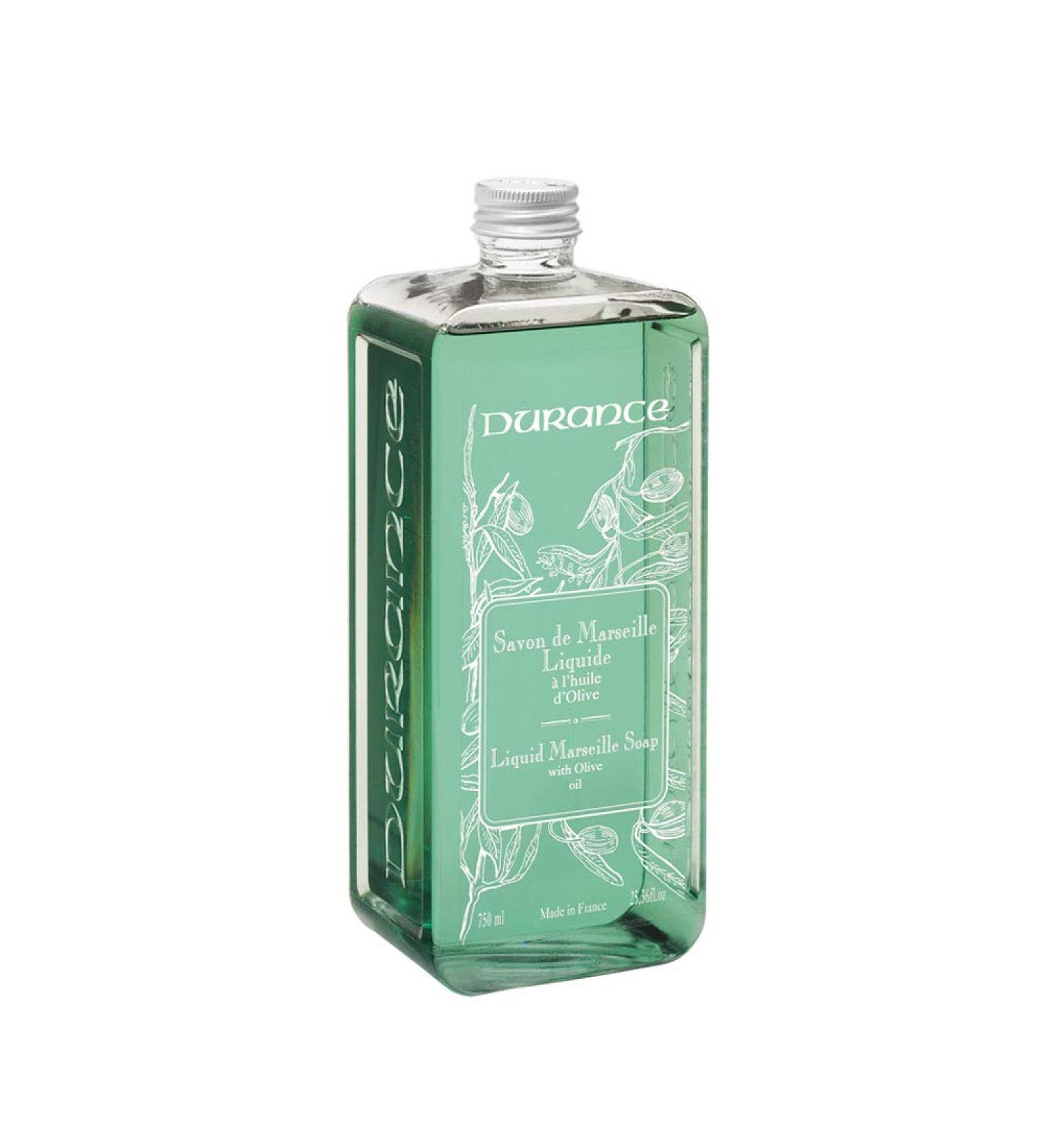 Durance Liquid Marseille Soap Refill With Olive Oil 750ml Paraben Free Hand Wash Refill Vegan Friendly - Gently Cleanses & Nourishes