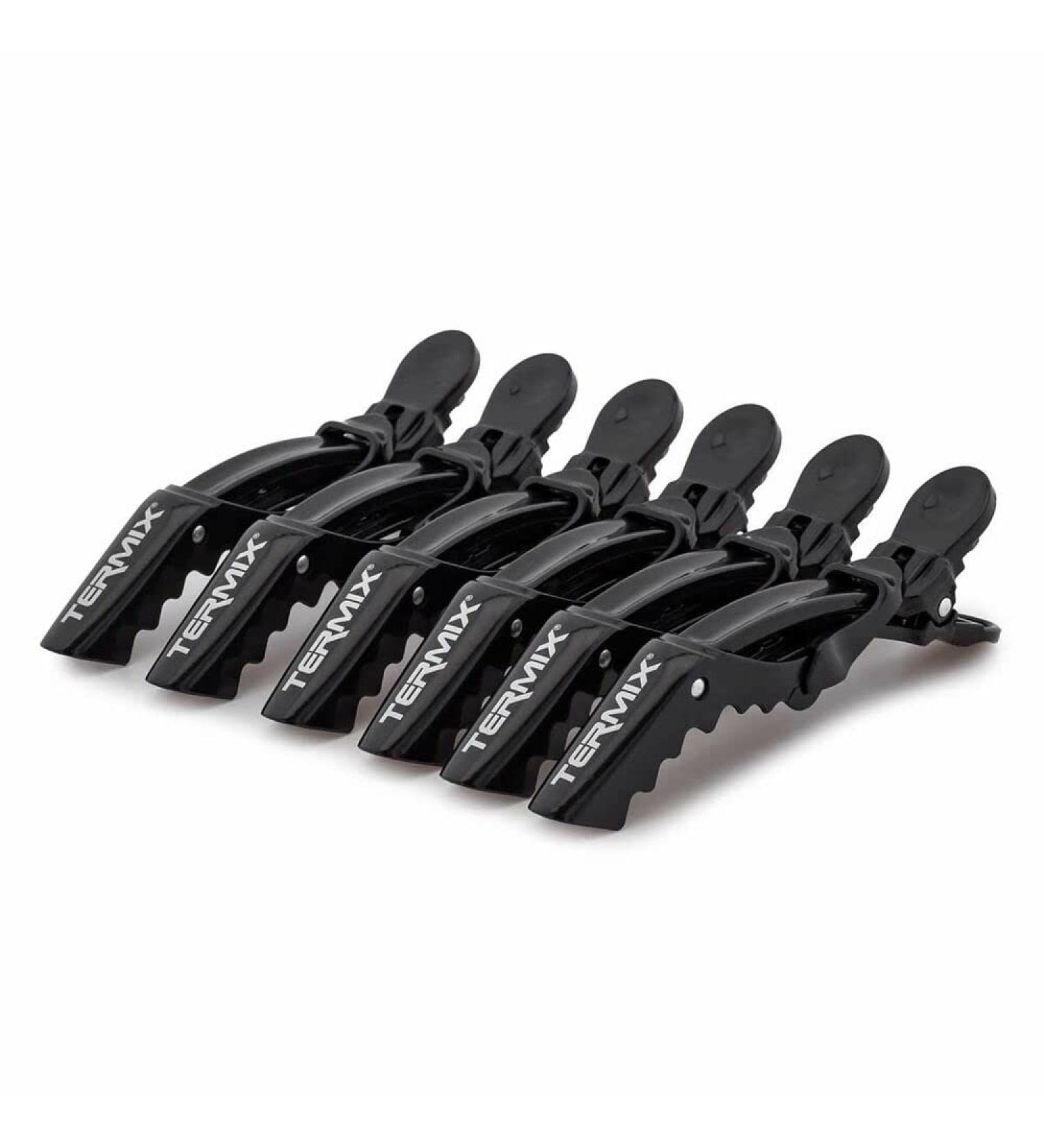 Termix Set of 6 Professional Hair Clips - Soft Touch Matte Black | Perfect Hold for All Hair Types - Buy Online on GoSupps.com