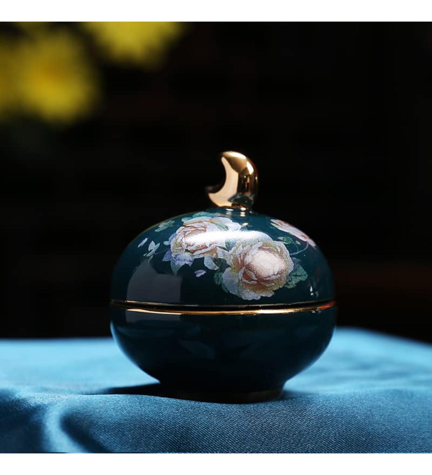 Solid Perfume Floral Scent Fragrance All Natural Ancient Chinese Palace Craftsmanship for Women Girls Long Lasting Travel Friendly with Delicate Ceramic Jar Gift Box (D Blue) - Buy Online on GoSupps.com