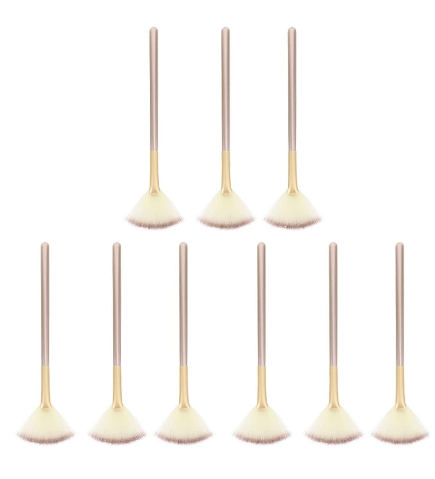 FRCOLOR 9 Pcs Makeup Brush Set - Fan Shaped Contouring & Highlighting Brushes for Flawless Face Makeup | International Shipping Available - Buy Online on GoSupps.com