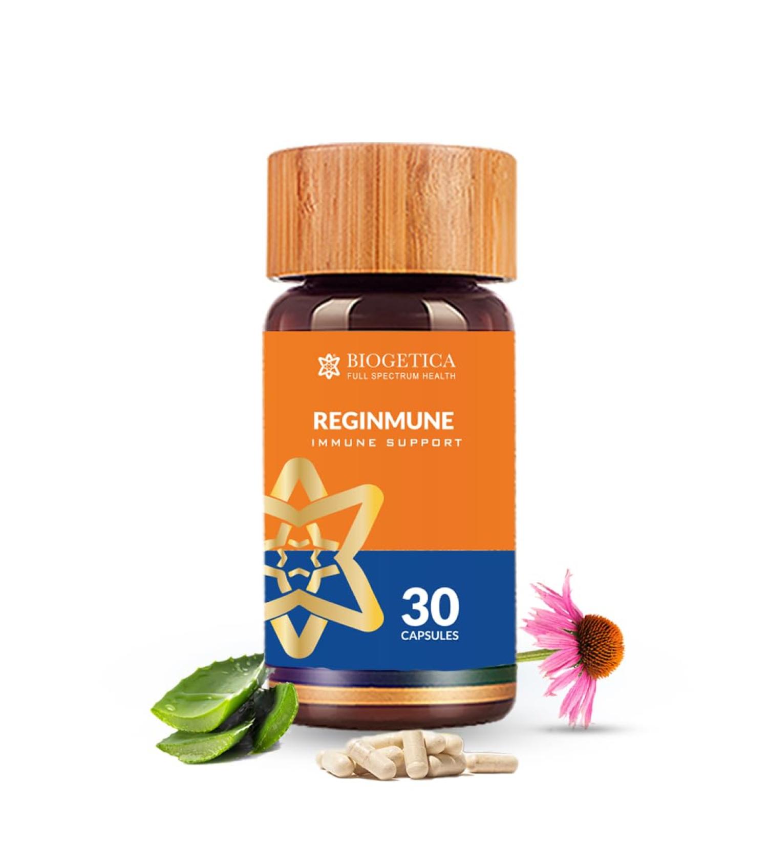 Biogetica Reginmune - Natural Immune Support Care Daily Powerful Immune System Booster for Adults - 30 Capsules 30 Count (Pack of 1) - Buy Online on GoSupps.com