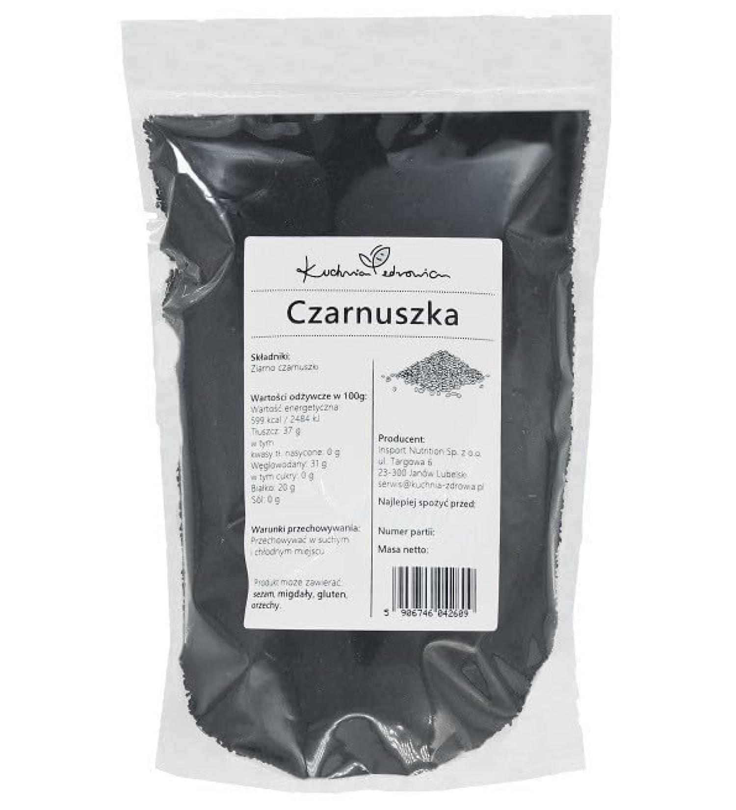 Kuchnia Zdrowia Black Cumin Seeds - High Protein Vegan Spout Packaging (500g) - Safe Zipper Seal for Freshness - Buy Online on GoSupps.com