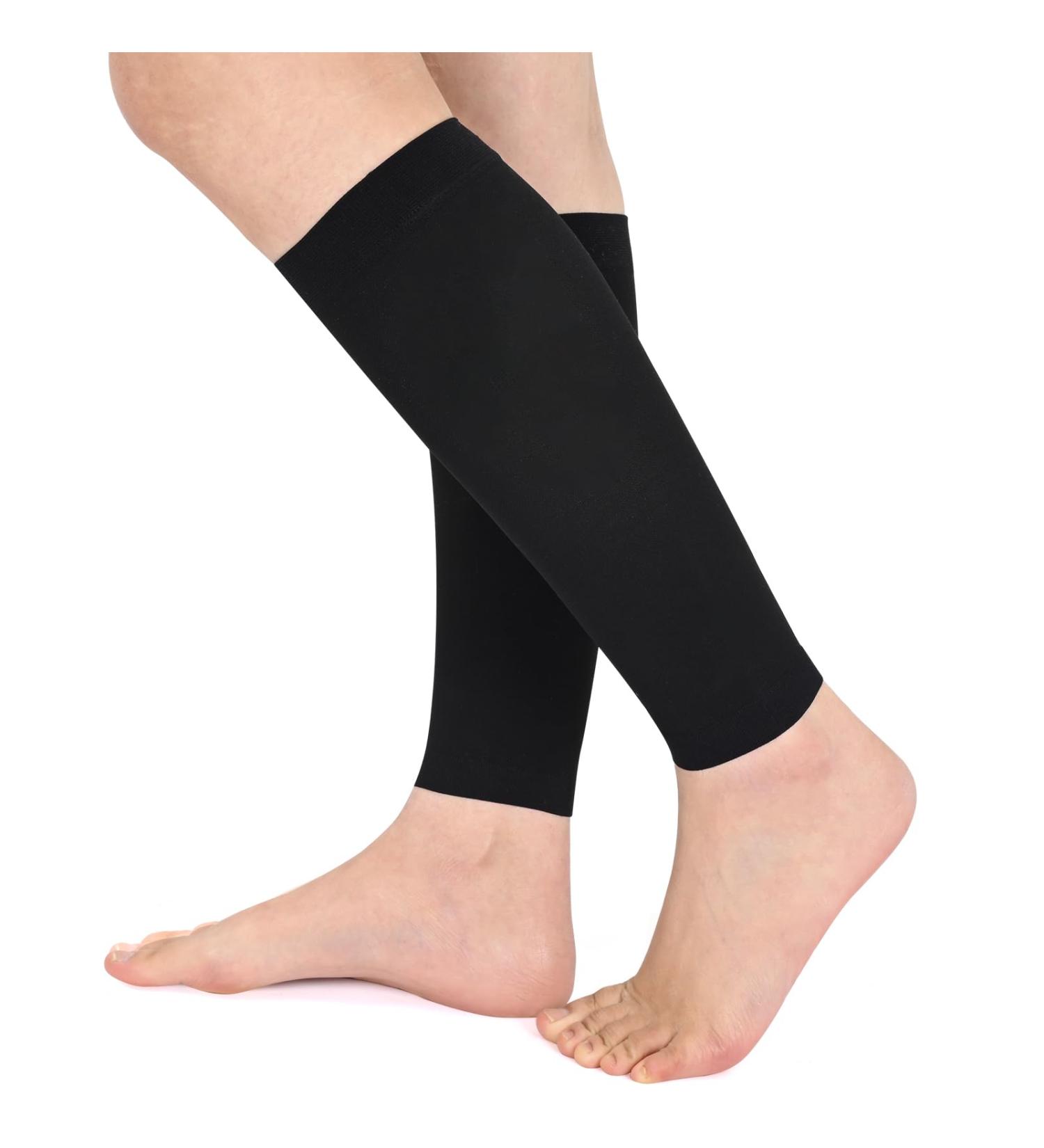 Evolyline 20-30 mmHg Graduated Calf Compression Sleeves for Women & Men Medical Footless Compression Socks for Calf Support Compression Calf Sleeves for Shin Splint Varicose Vein Edema Recovery Black XL - Buy Online on GoSupps.com