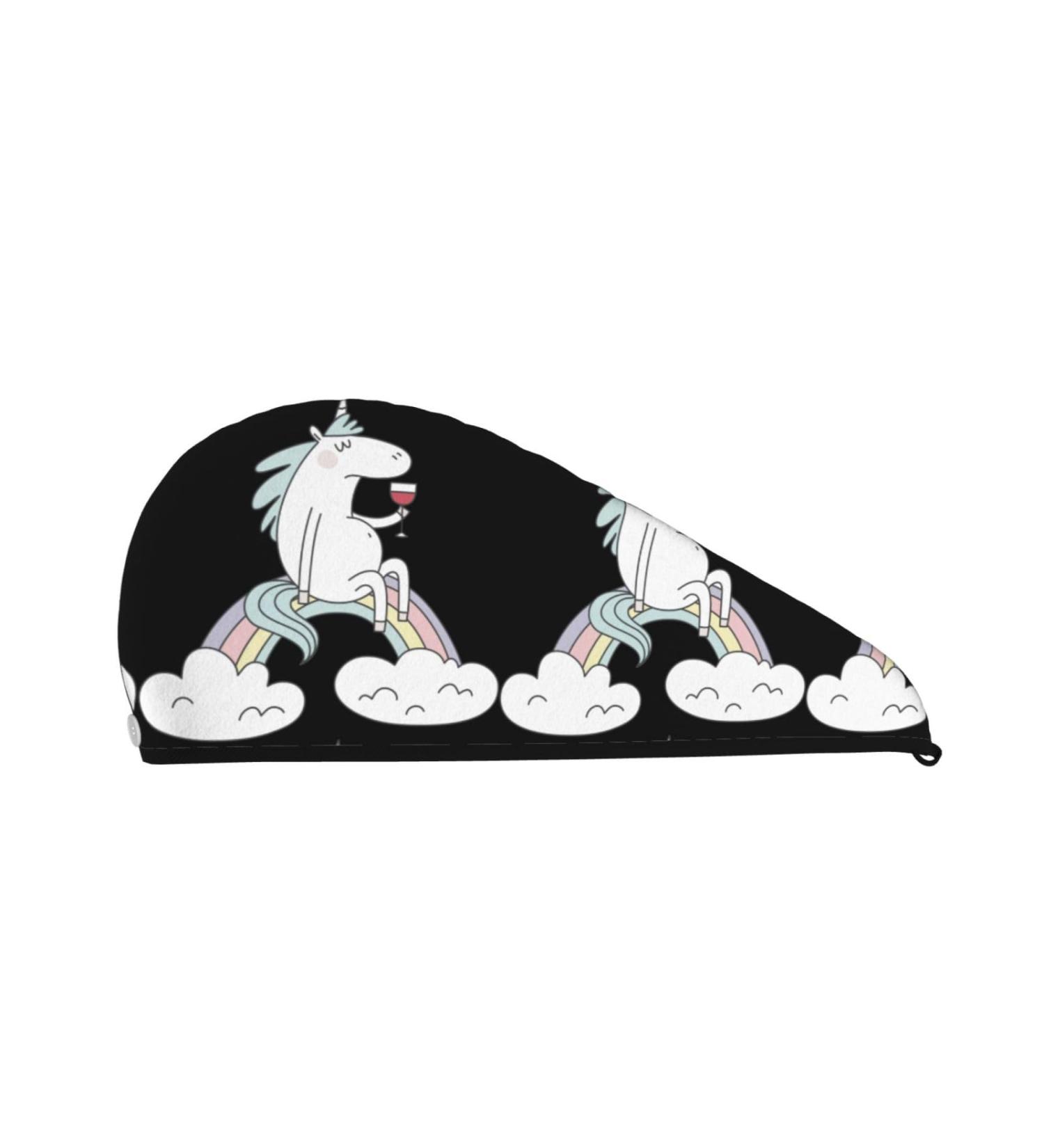 Unicorn Wine Microfiber Hair Towel | Super Absorbent Quick Dry Wrap for Women - Perfect for Long Curly & Thick Hair - Buy Online on GoSupps.com