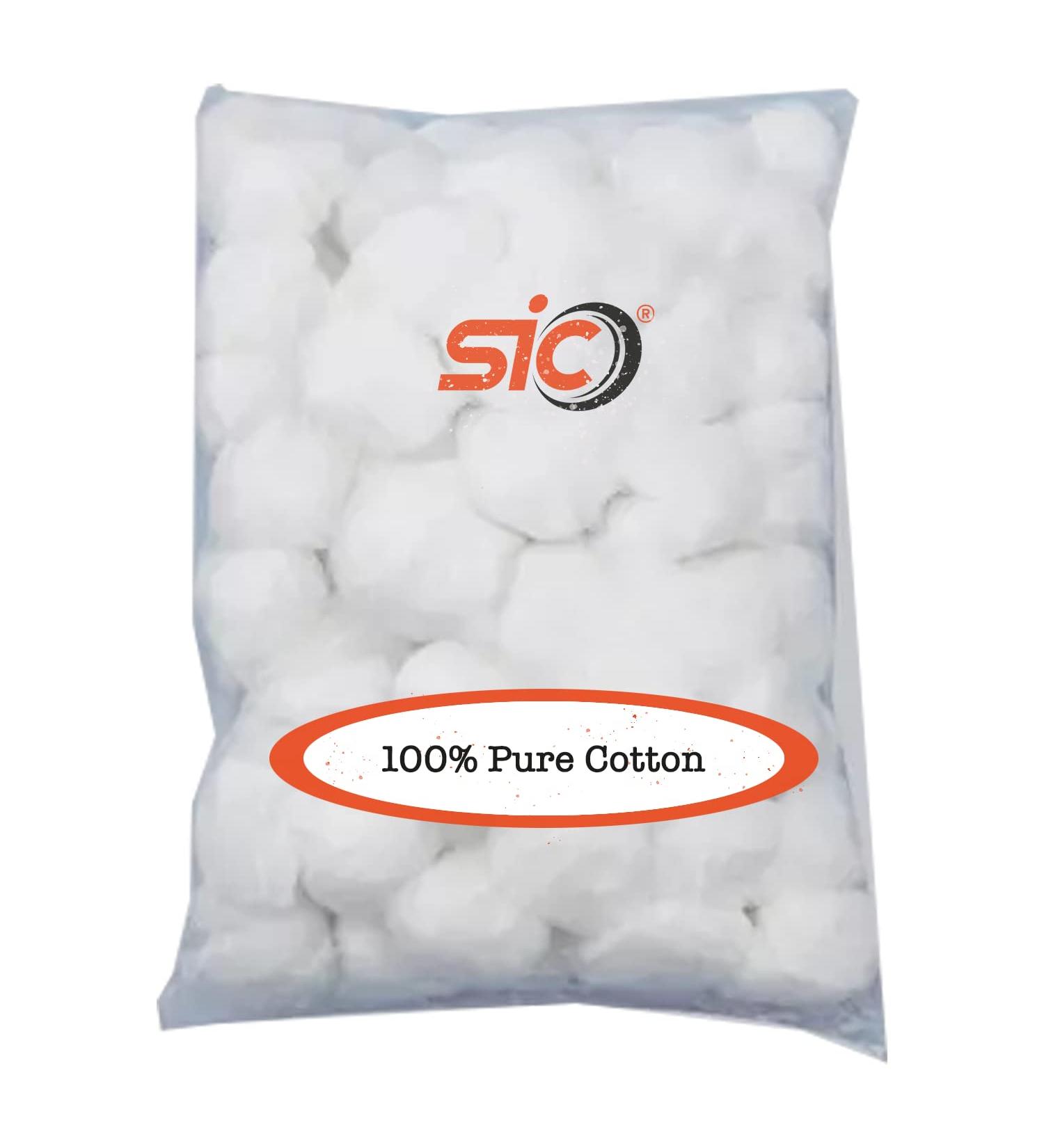 SIC 200 Pack Cotton Balls | 100% Pure Cotton Wool Balls for Babies and Adults | Super Absorbent Cotton Balls Baby Newborn | Soft Cotton Wool Balls for Crafts Makeup & Nail Polish Remover - Buy Online on GoSupps.com