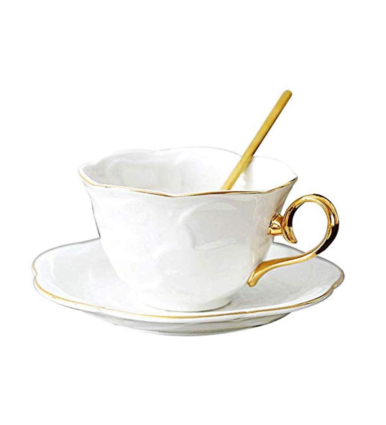 Phnom Penh in Elegant White Ceramic Cup Saucer Coffee Lunch Timpani Cup Home Kitchen Office - Buy Online on GoSupps.com