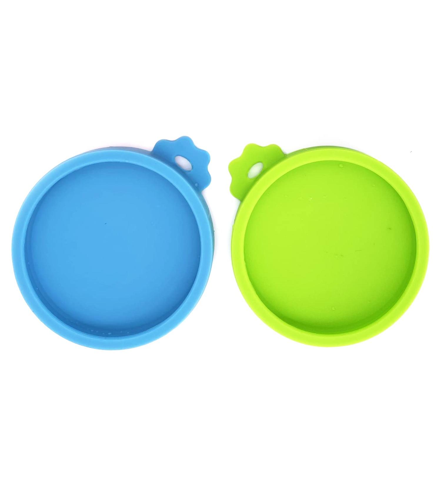 COMTIM Small Cat Food Can Lids - 2 Pack Silicone Covers for 3 oz Cans - Blue/Green - Buy Online on GoSupps.com