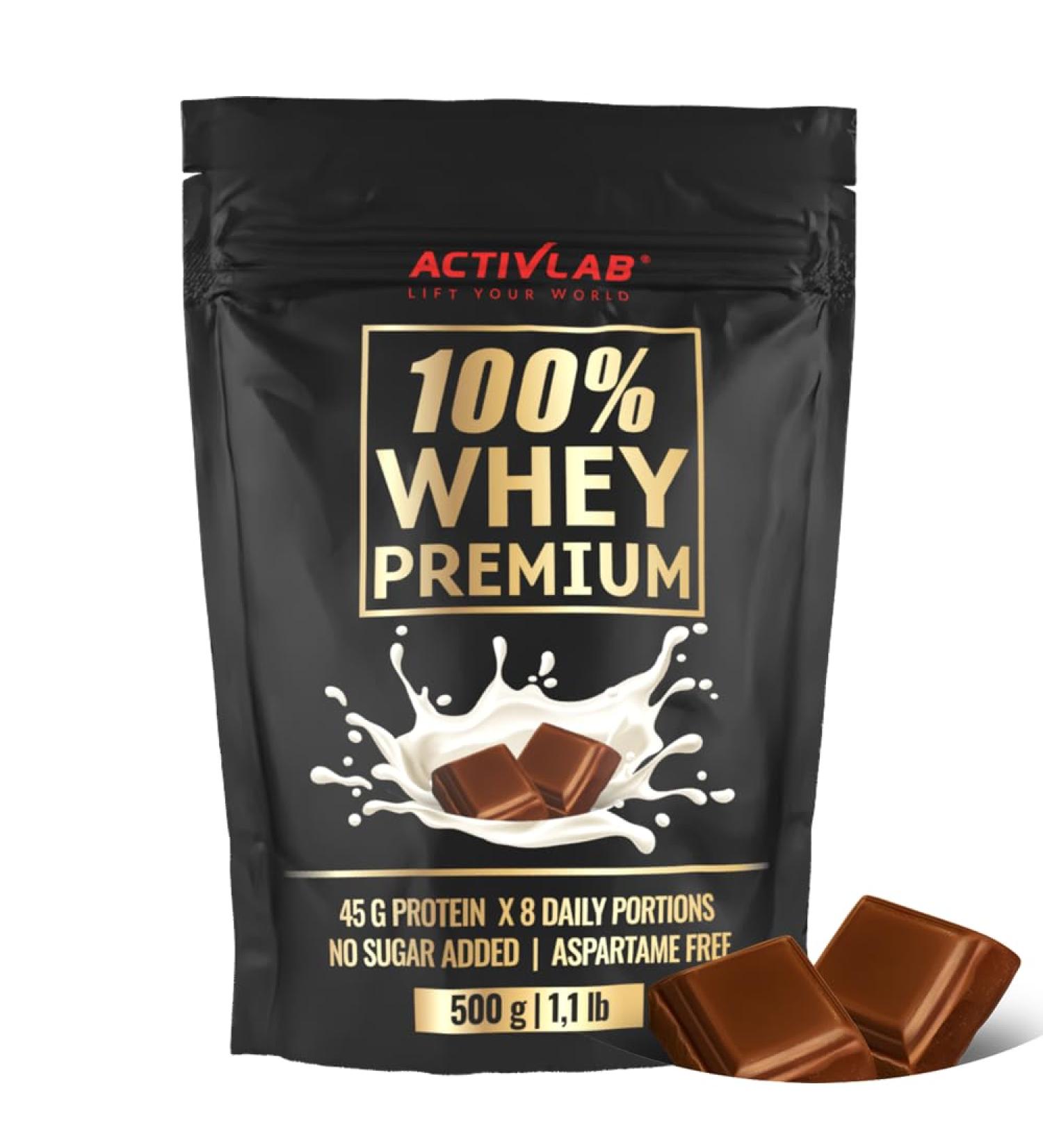 Activlab 100% Whey Premium 500g 16 Servings x 23G Protein Powder | 6.9 G BCAAs | Muscle Building & Regeneration | Glutamine | Low Sugar & Fat | Chocolate Taste - Buy Online on GoSupps.com