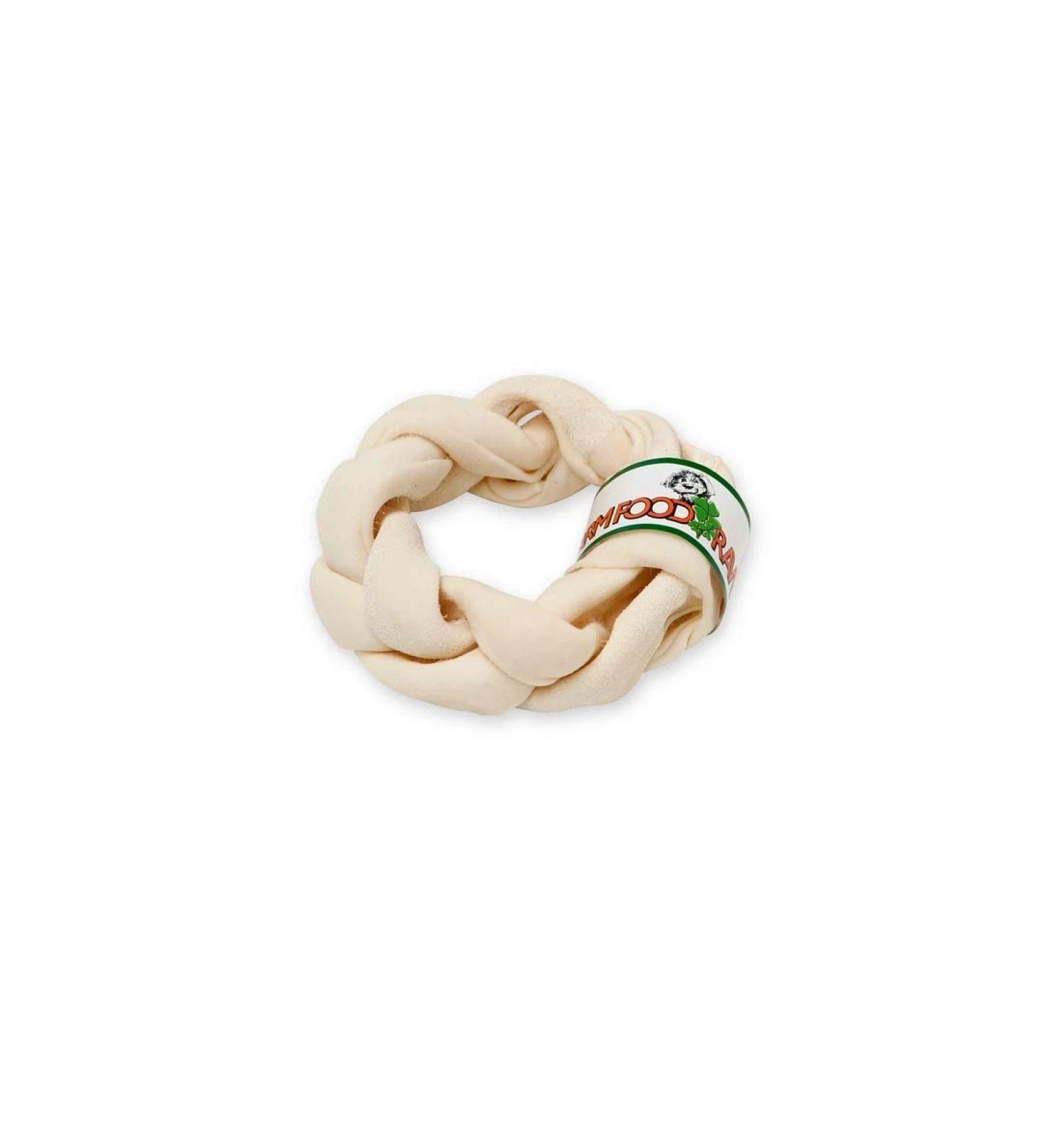 Farm Food Rawhide Dental Braided Donut - Small ( 13 cm) | Premium Dog Chew for Healthy Teeth & Gums | International Shipping Available - Buy Online on GoSupps.com