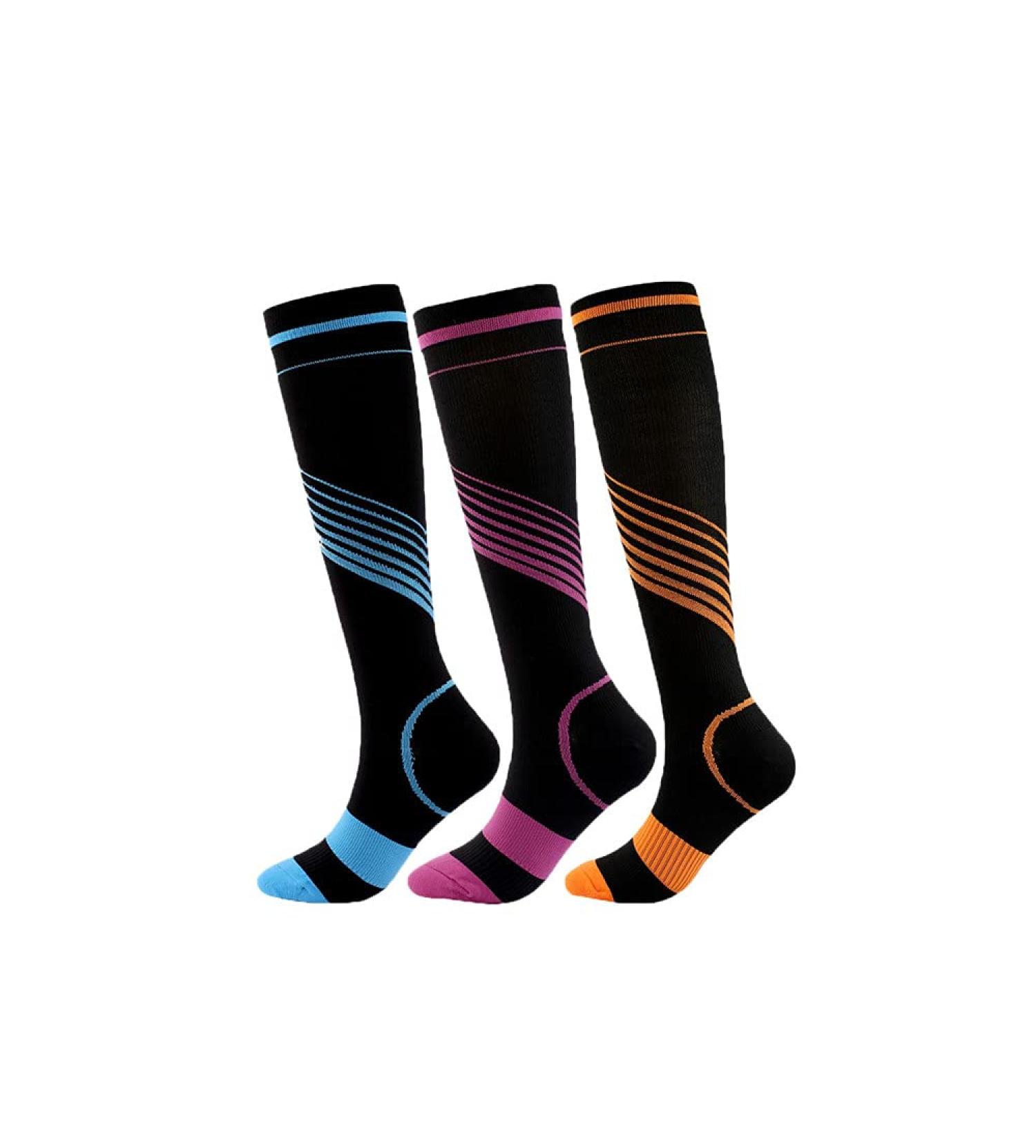 Jilibaba Black Compression Socks for Women & Men | Unisex Knee High Running Fitness Sports & Travel Socks - Buy Online on GoSupps.com
