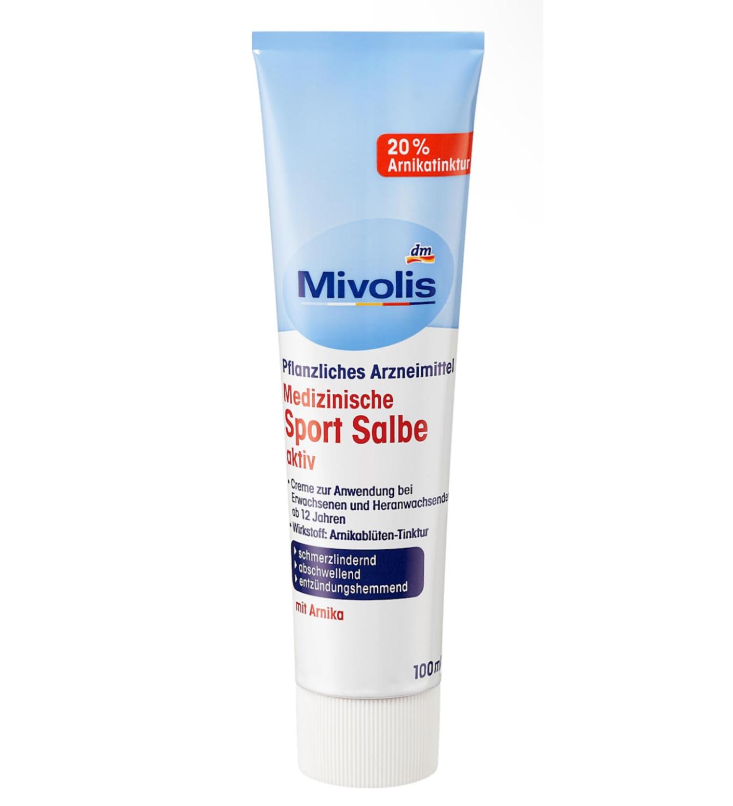 Cr me Sport M dicinale Active avec Arnika (Mivolis) 20% Arnikatinktur Anti-Inflammatoire 100ml