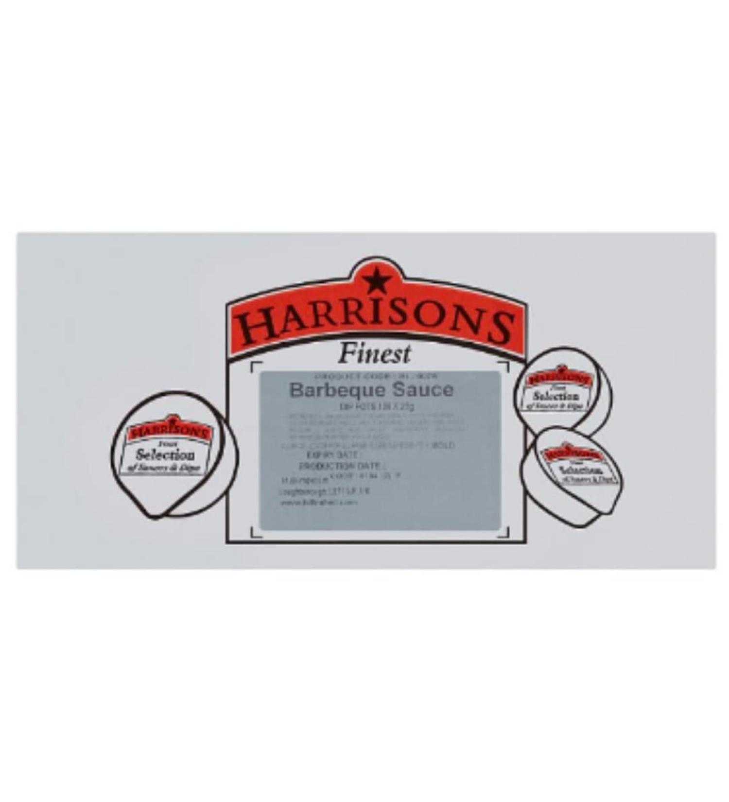 Harrisons Finest Barbeque Sauce Dip Pots 100 x 25g x 1 BBQ Sauce Dip Pots