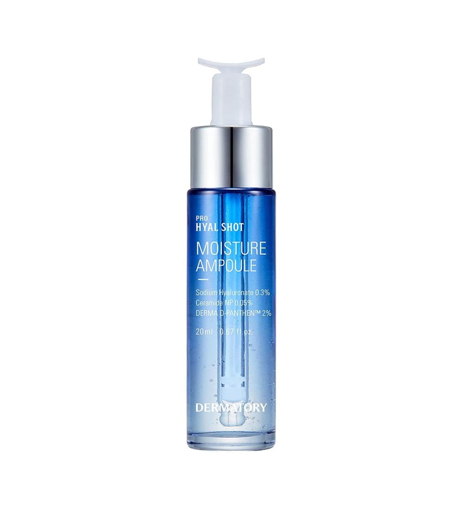 Dermatory Pro Hyal Shot Moisture Ampoule - Deep Hydration Serum for Softer Firmer Skin - 20ml - Buy Online on GoSupps.com