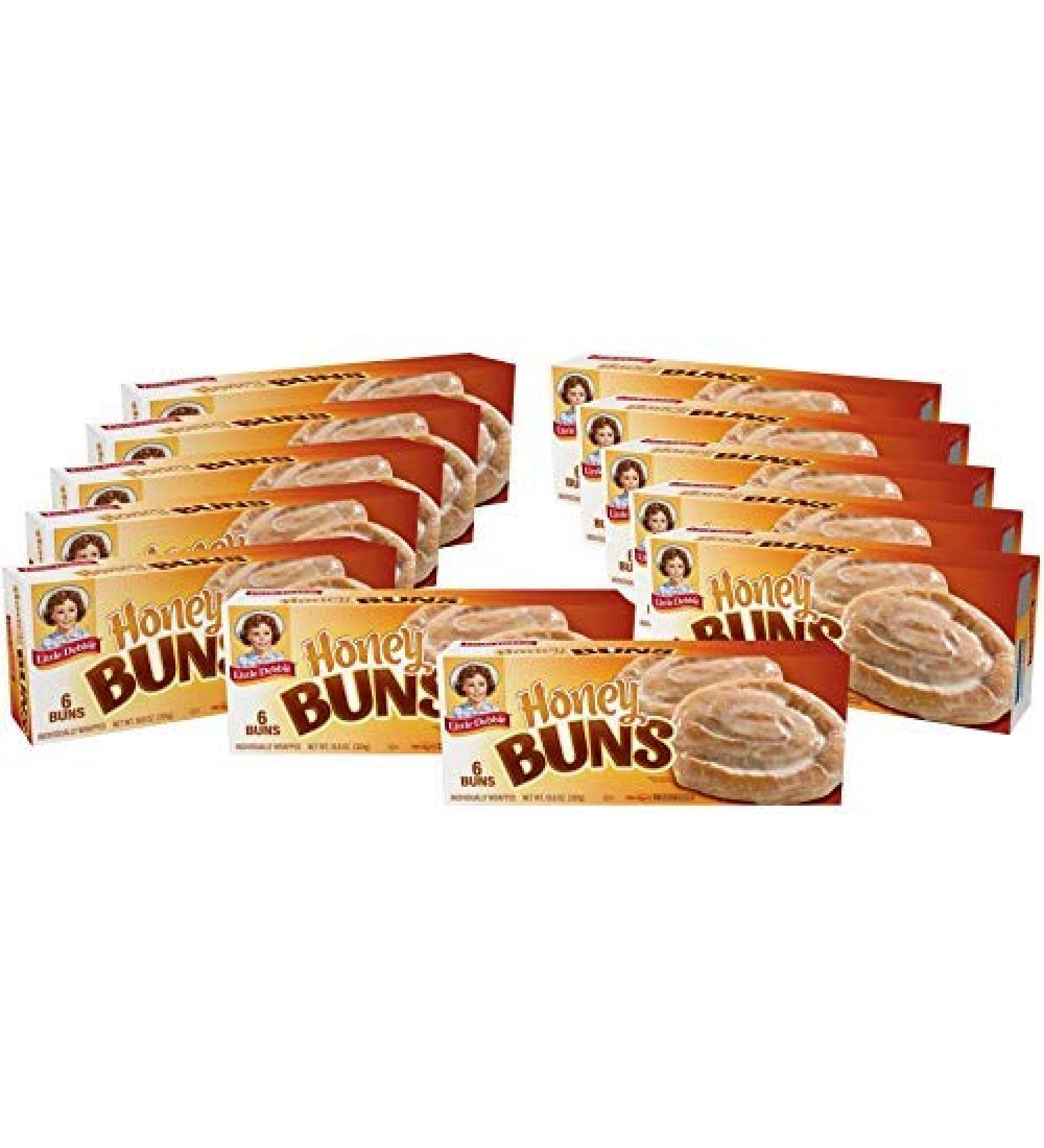 Little Debbie Honey Buns - 6 Count Individually Wrapped Breakfast Pastries (Pack of 16) - Buy Online on GoSupps.com