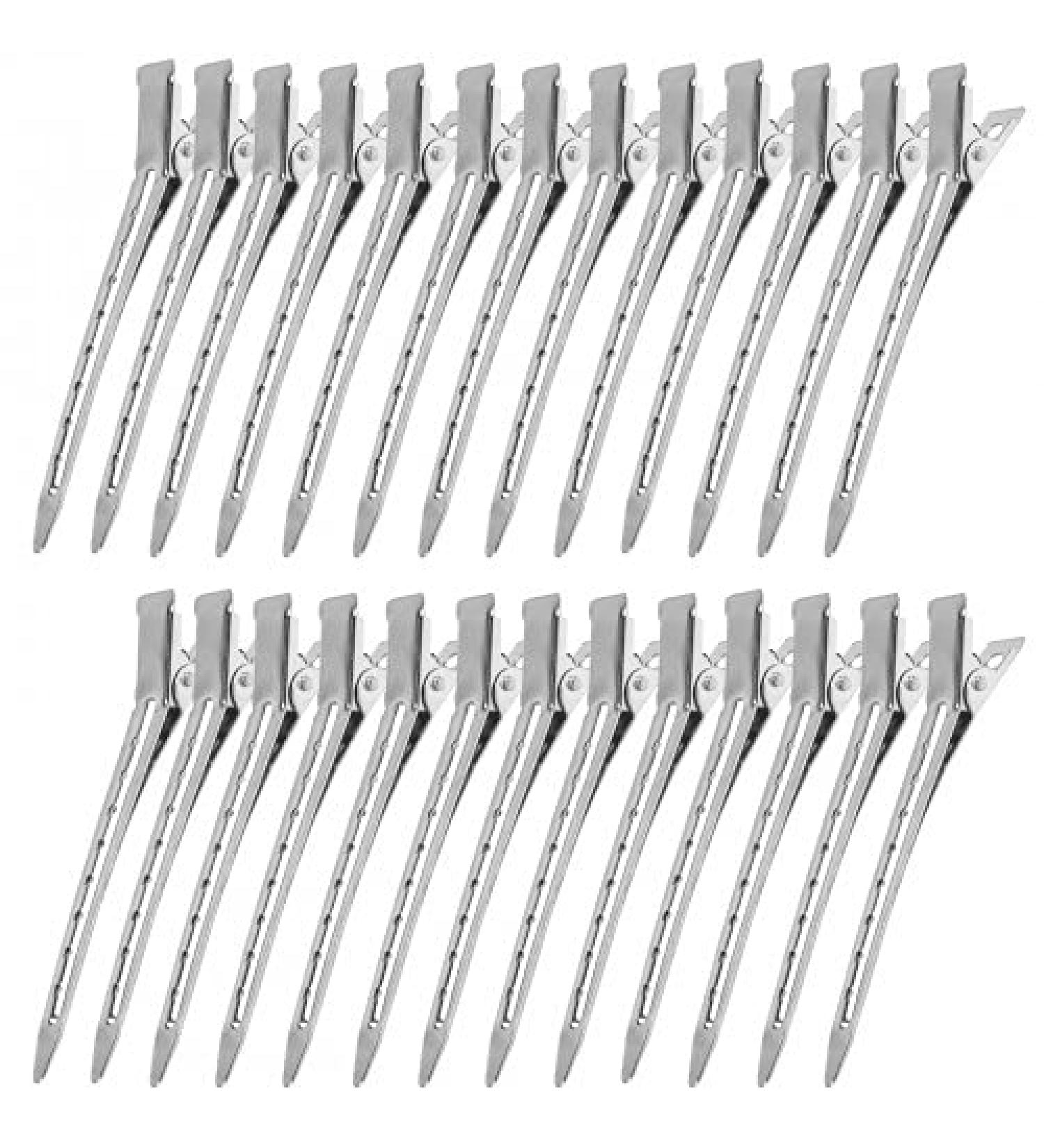 26Pcs Hair Sectioning Clips 3.5 inches Duck Bill Sectioning Clips Metal Curl Setting Section Hair Clips Professional Sectioning Clips for Barbershop Hair Salon Hairdressing Styling Salo(Silver) - Buy Online on GoSupps.com