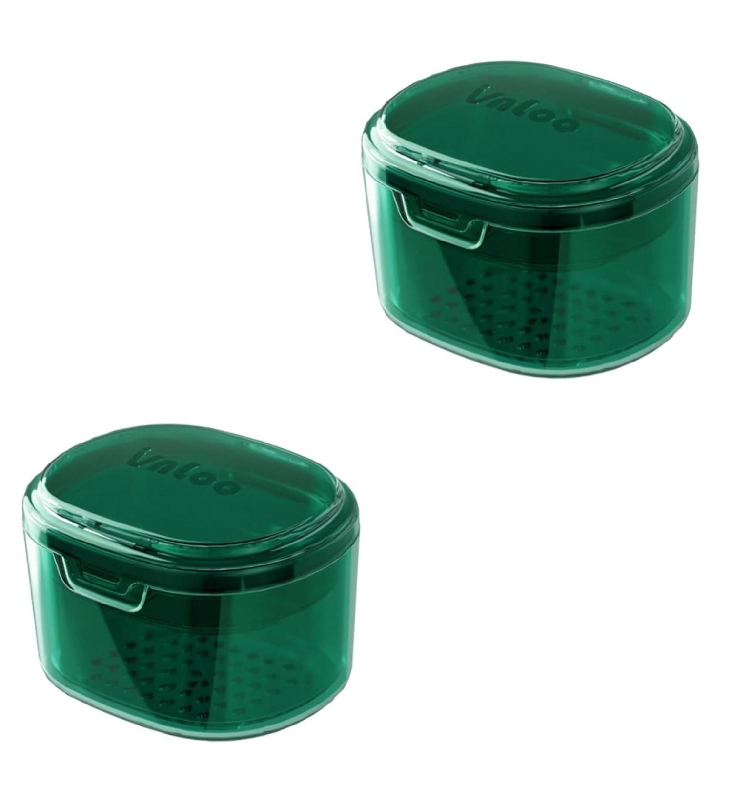 Fomiyes 2-Pack Retainer Storage Box | Small Reusable Tool & Prosthesis Container | Ideal Travel Holder for Braces & Accessories - Buy Online on GoSupps.com