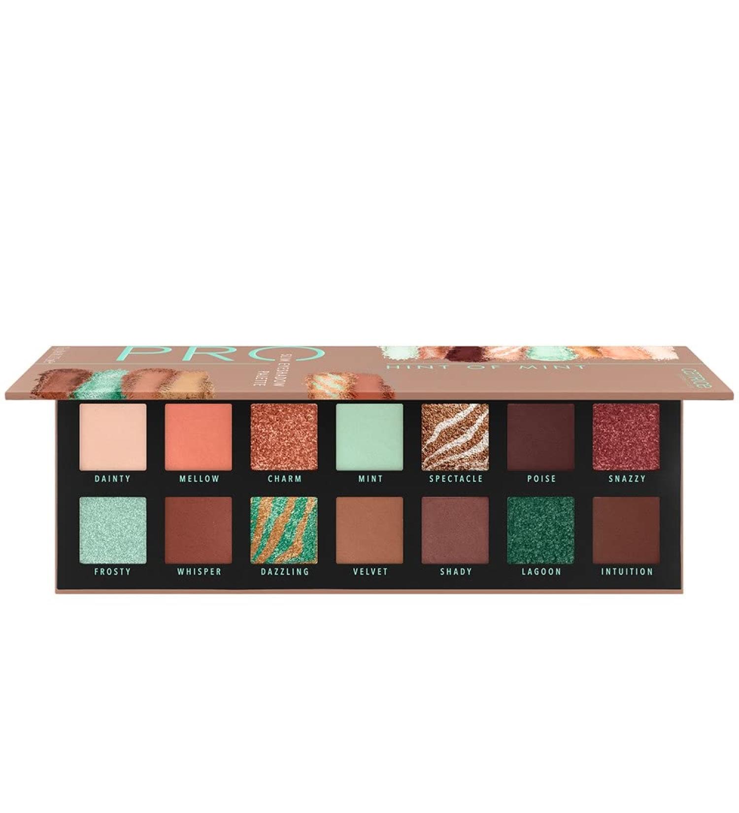 Catrice Pro Hint of Mint Eyeshadow Palette - 14 Color Aesthetic Vibes | Vegan Matte & Metallic Shades (10.6g) - Buy Online on GoSupps.com