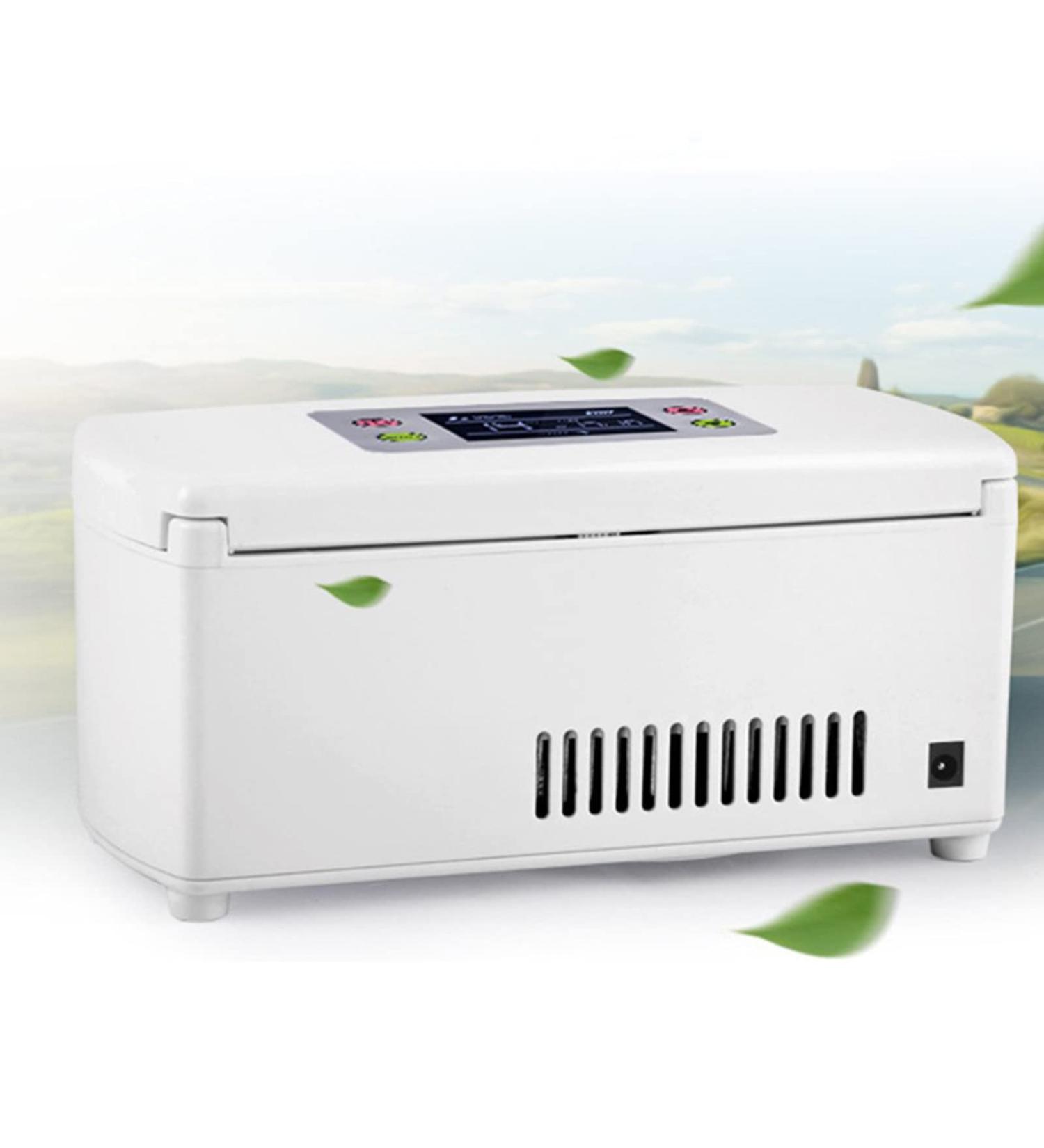 Portable Mini Car Refrigerator Insulin Cooler with LED Display - 2-8 Celsius Vaccine Refrigerator for Drugs and Insulin - Travel Fridge Freezer - Buy Online on GoSupps.com