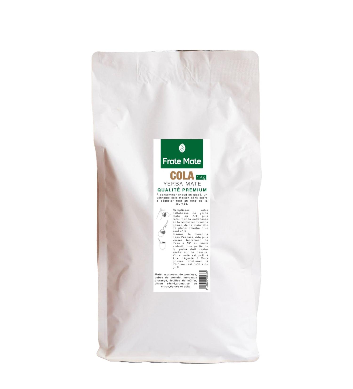 Yerba Mat Cola 1kg - Mat nergisant Naturel Saveur Cola & Citron - Sans Amertume Riche en Antioxydants - Alternative Saine au Soda - FRAT MAT XL - Buy Online on GoSupps.com