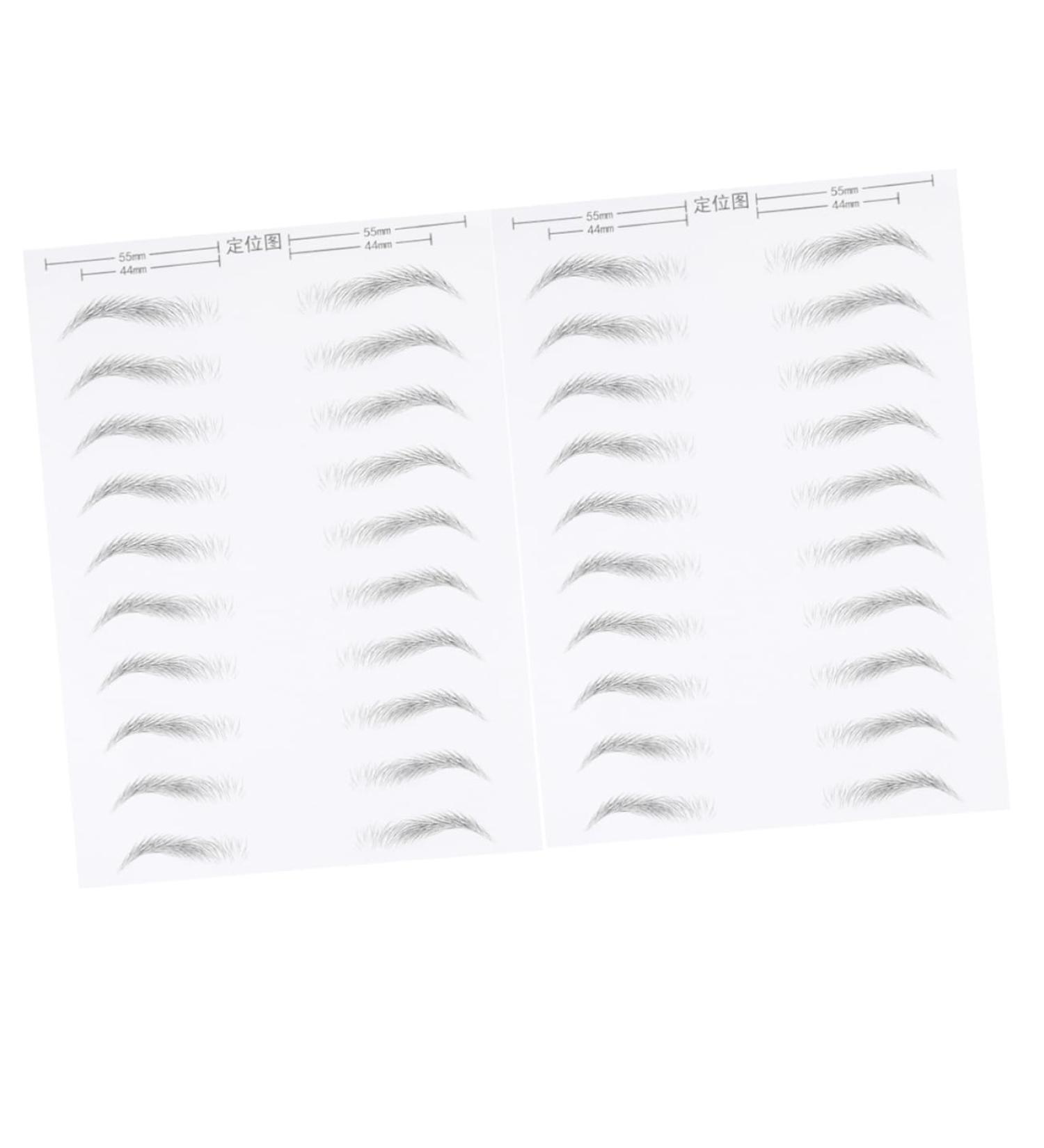 FOMIYES 2 Sheets Waterproof Stickers Black Stickers Makeup Eyebrow Sticker Eyebrow Stickers Modify 3d Tool - Buy Online on GoSupps.com