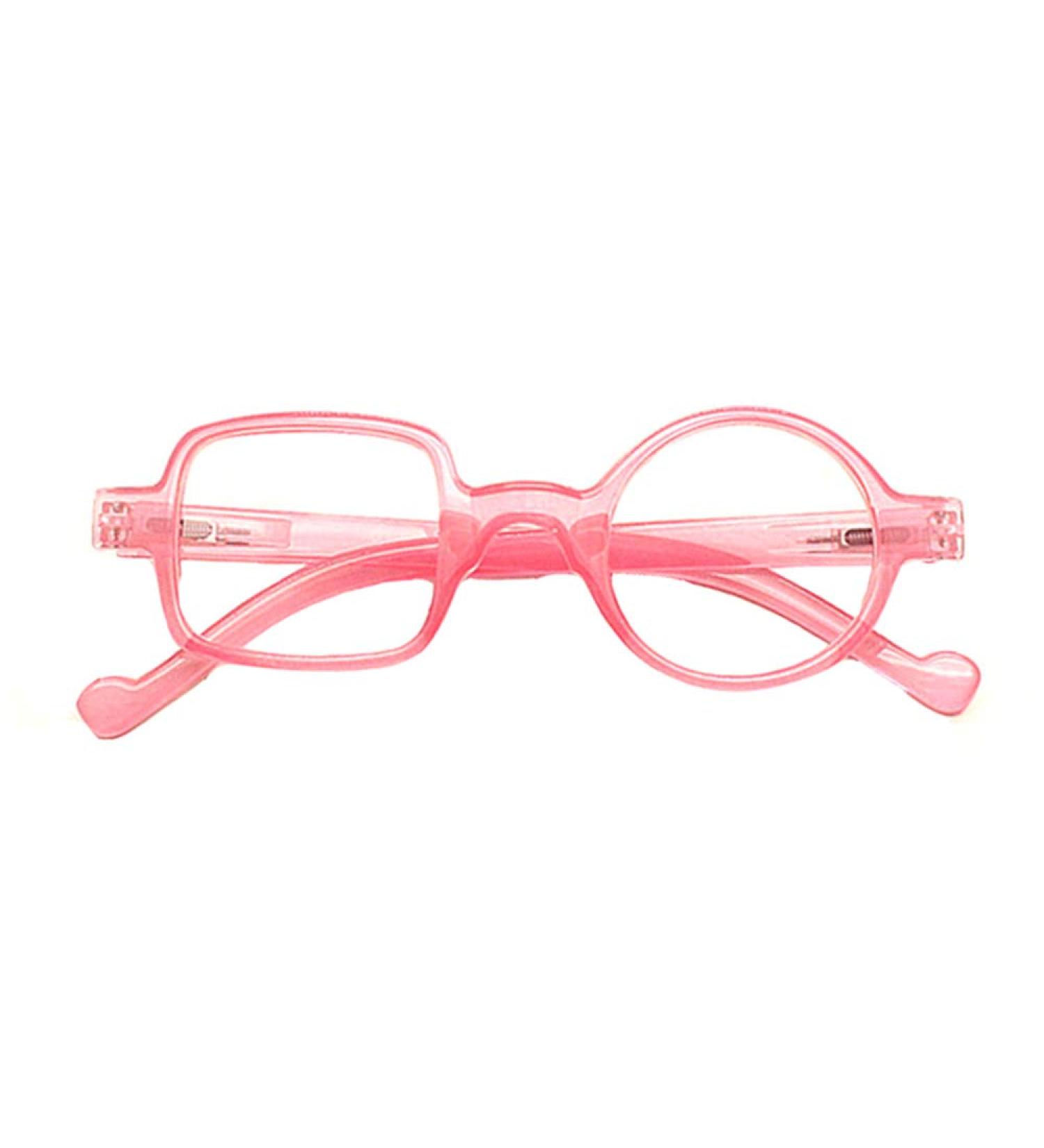 GEMSeven Retro Leopard Irregular Frame Square Round Reading Glasses for Elderly - Pink +1.5 | Stylish & Comfortable eyewear for Better Vision - Buy Online on GoSupps.com