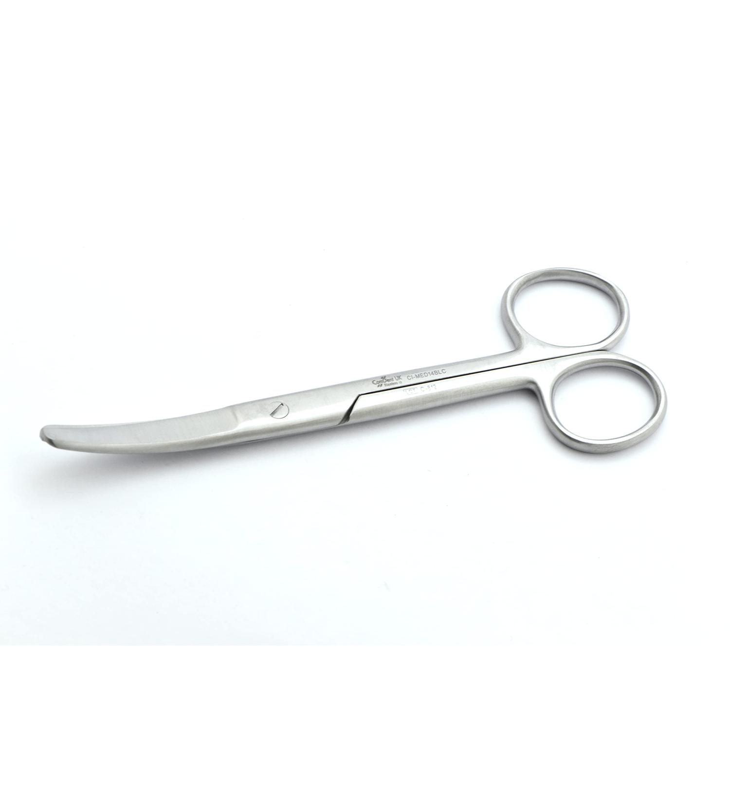 Bandage Dressing Scissors 14cm for Home Office Nursing Vet Multi Use DIY (Blunt/Blunt - Curved)