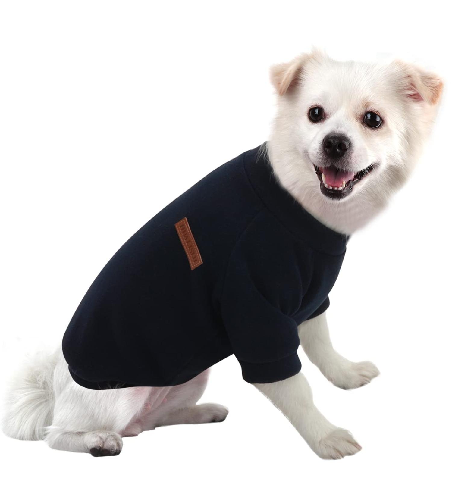 Hualisiji Dog Sweater - Fleece Sweatshirt for Large Dogs | Warm Lightweight & Easy to Wear in Navy Blue - Buy Online on GoSupps.com