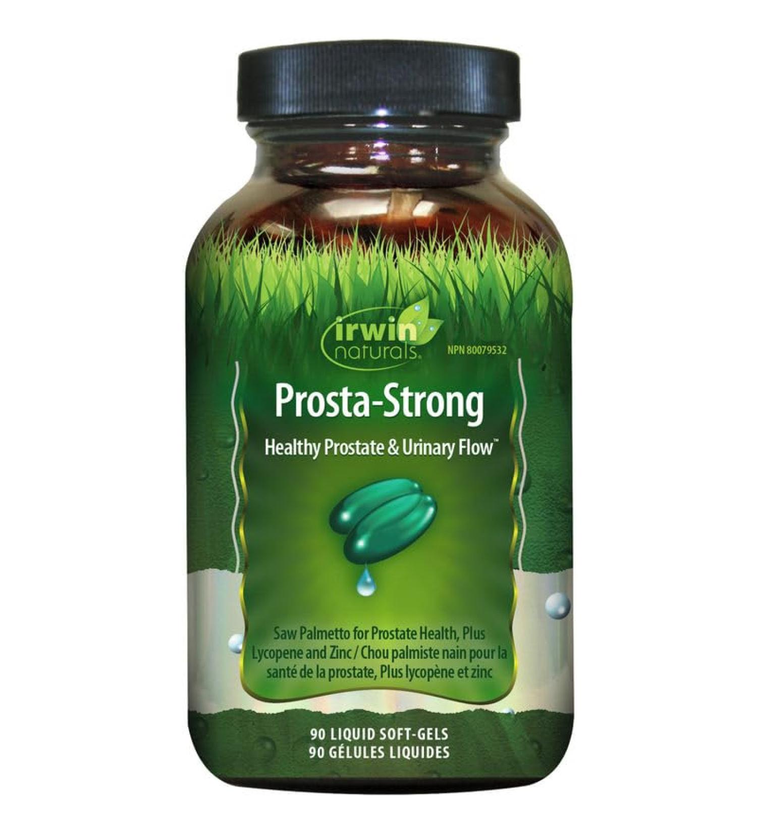 Irwin Naturals Prosta-Strong Liquid Softgels - Prostate Health Supplement with Saw Palmetto Lycopene & Pumpkin Seed Oil - Men's Prostate Support - 90 Liquid Softgels - Buy Online on GoSupps.com