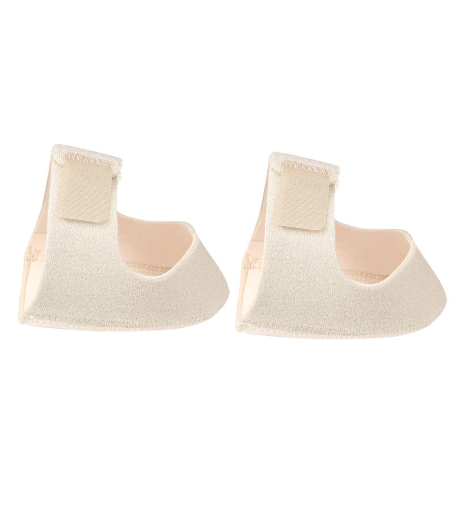 Silicone Heel Cover Non-Slip Sleeves for Kids - Heel Pain Relief & Cushioning Pads | Beige 9.5x10cm - Buy Online on GoSupps.com