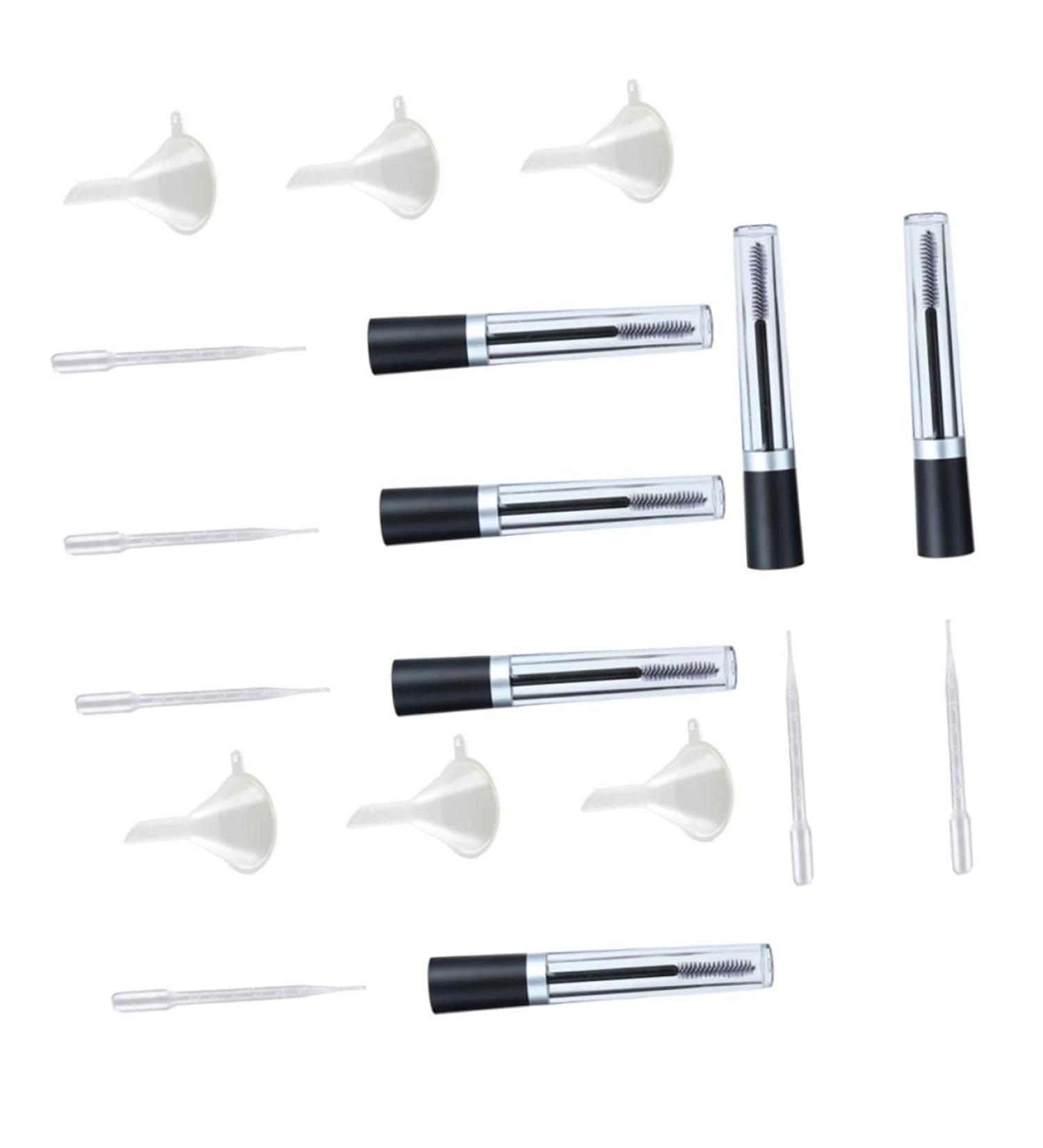 VINTORKY 2 18pcs Mascara Tube 10ml Empty Tube Funnel Dropper Eyebrow Applicator Bottle Liner Tube Black - Buy Online on GoSupps.com