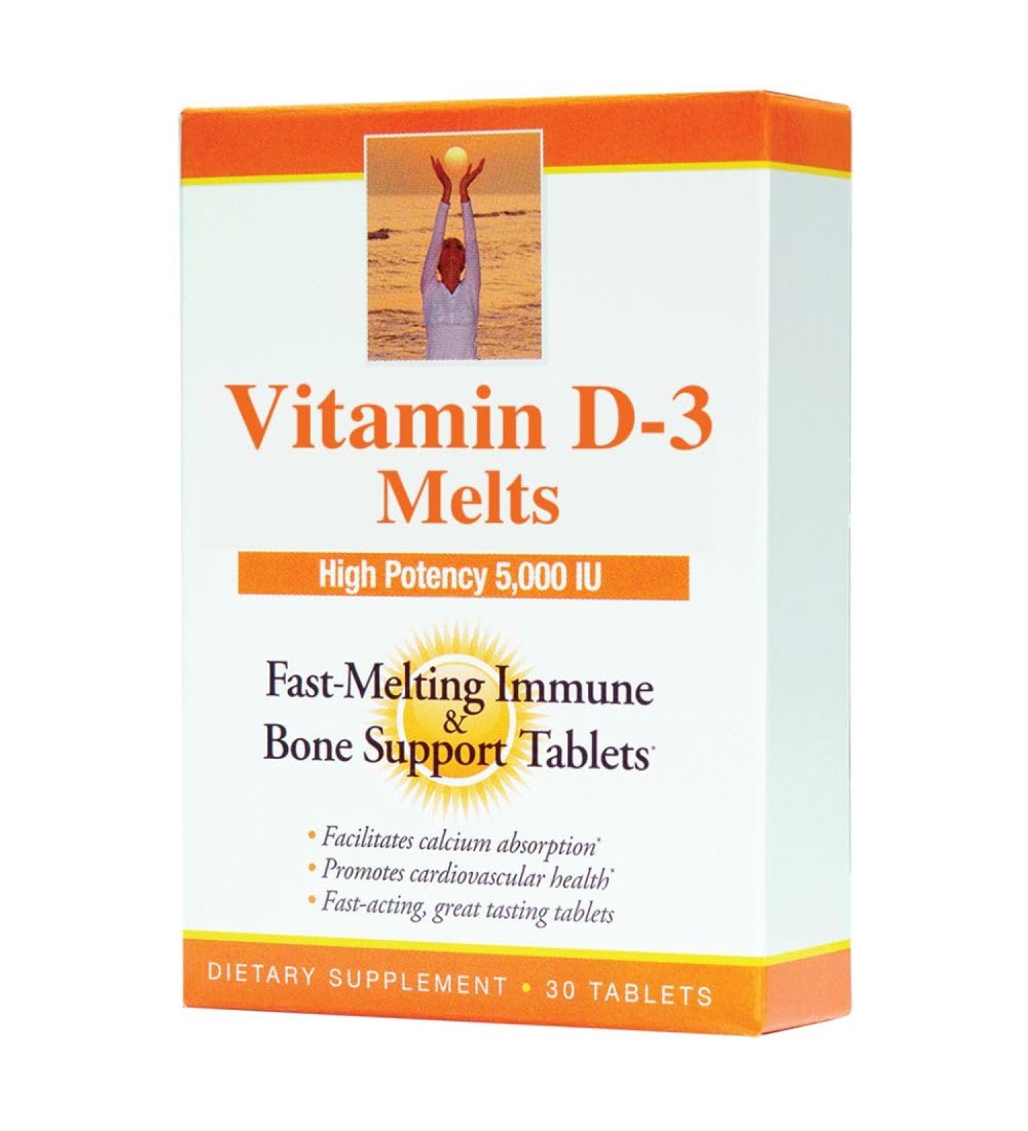 Dr. Newton's Naturals Vitamin D3 Fast-Melting Tablets - 5000 IU (125 mcg) Helps Maintain Healthy Bones and Immune Support - 30 Tablets - Ultimate Absorption High Potency-Manufactured in USA - Buy Online on GoSupps.com