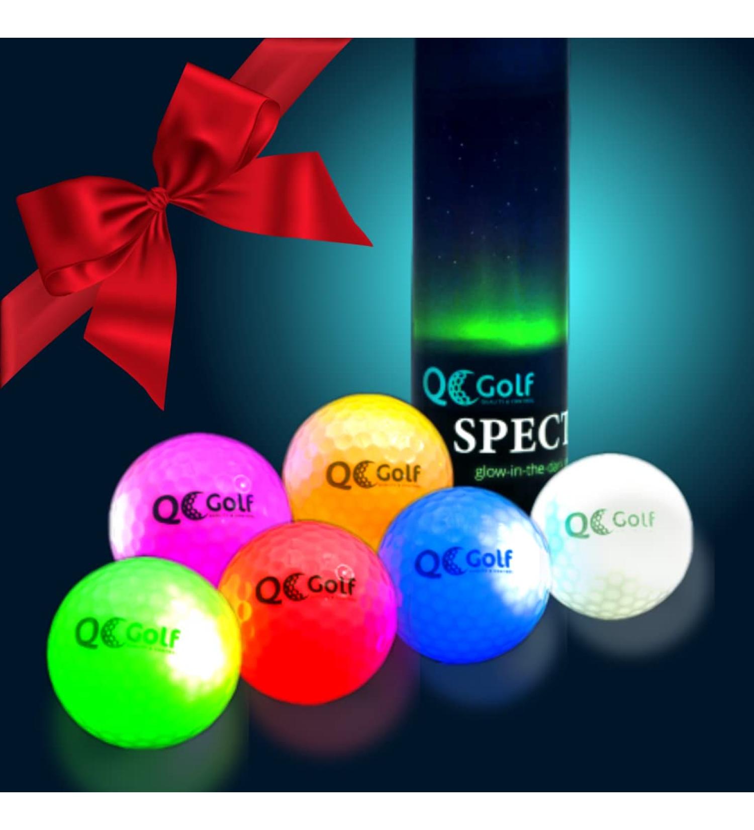 QC Golf Spectra Glow in The Dark LED Golf Balls - Set of 6 | Fun Gift for Men, Women & Kids | Perfect for Club, Mini-Golf & Backyard - Buy Online on GoSupps.com