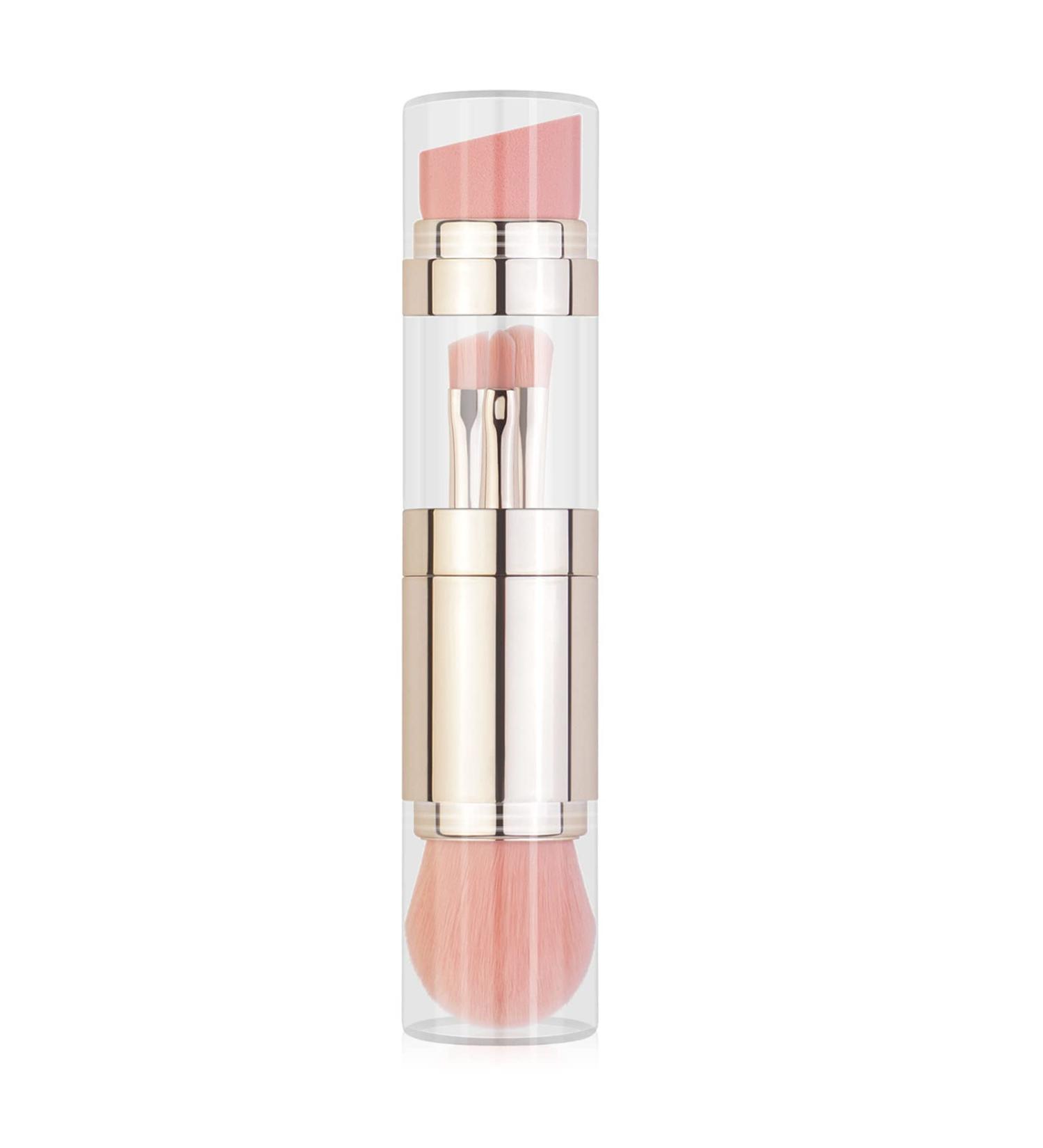 5 in 1 Makeup Brush Portable Electroplated Soft Hair Eyebrow Eyeshadow Brush for Office Lady (Electrogilding) - Buy Online on GoSupps.com