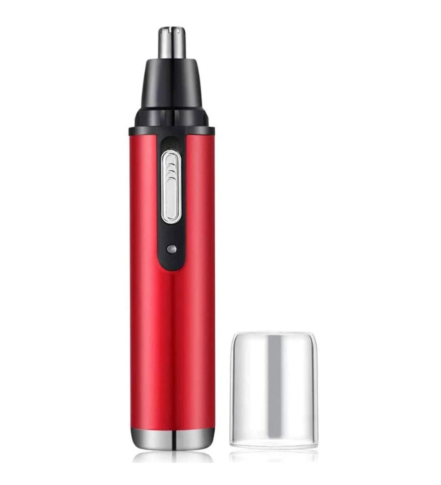 USB Rechargeable Ear & Nose Hair Trimmer | Waterproof Dual Edge Blades for Men & Women | Easy Carry & Clean Razor - Red - Buy Online on GoSupps.com