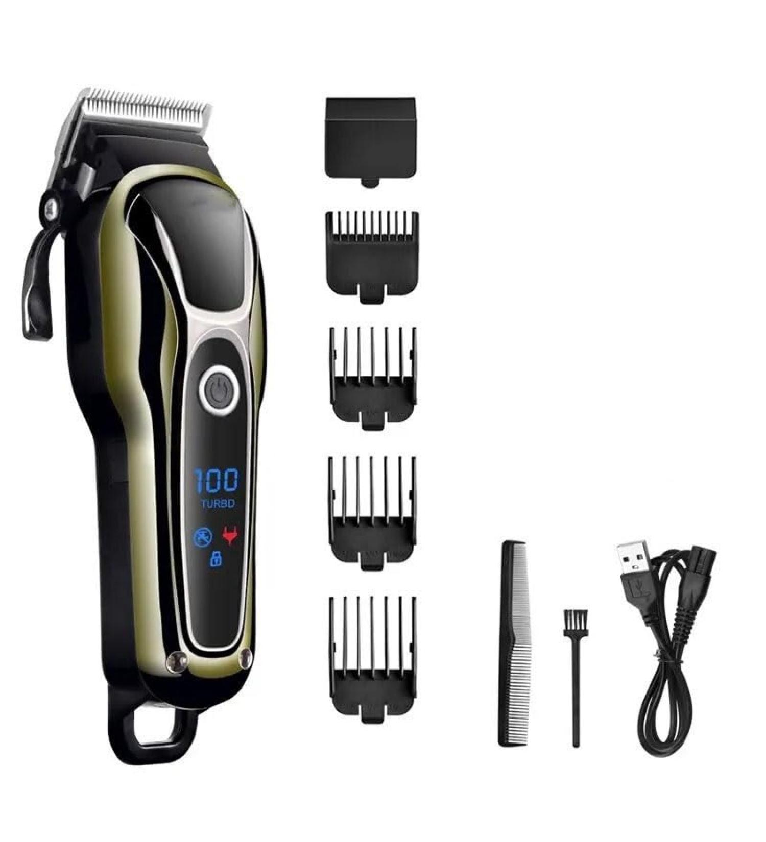 Buy 2023 Hair Clippers | Rechargeable Wireless Trimmer & Electric Shaver with LCD Display | EU Plug - Best for Men - Buy Online on GoSupps.com