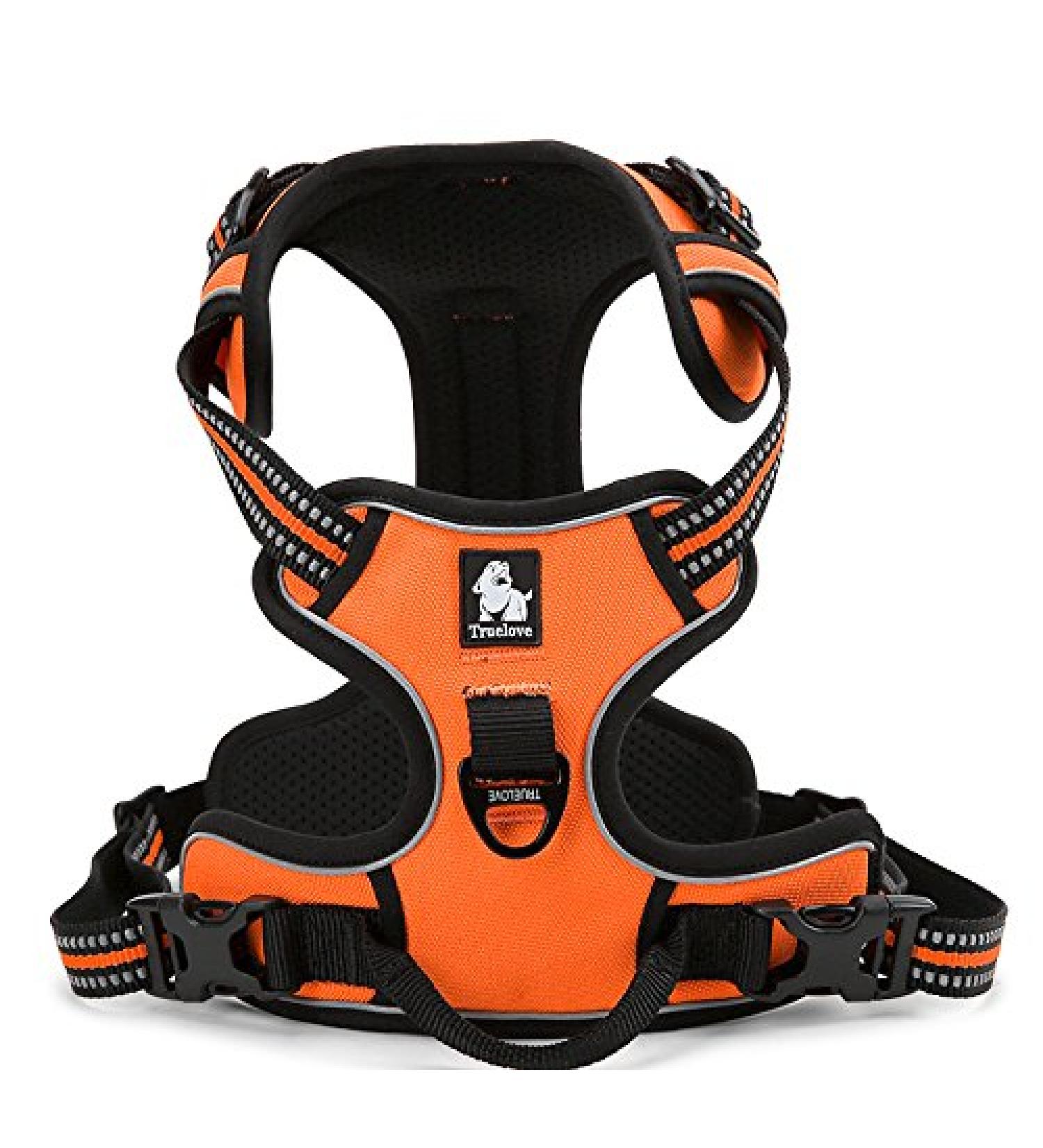 Winhyepet TrueLove No-Pull Dog Harness - Reflective Adjustable with Pet Dishes & Control Handle for Small Medium & Large Dogs - TLH5651 XS Orange - Buy Online on GoSupps.com