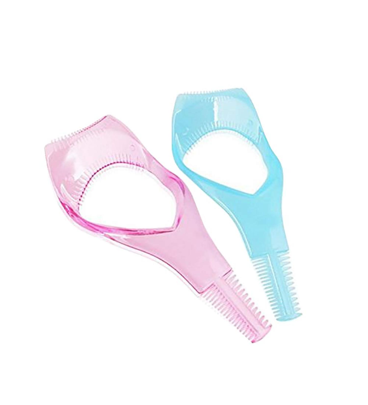 4 Pcs 3 in 1 Plastic Mascara Applicator Guide Tool Set - Eyelash Comb & Makeup Cosmetic Tool - Buy Online on GoSupps.com