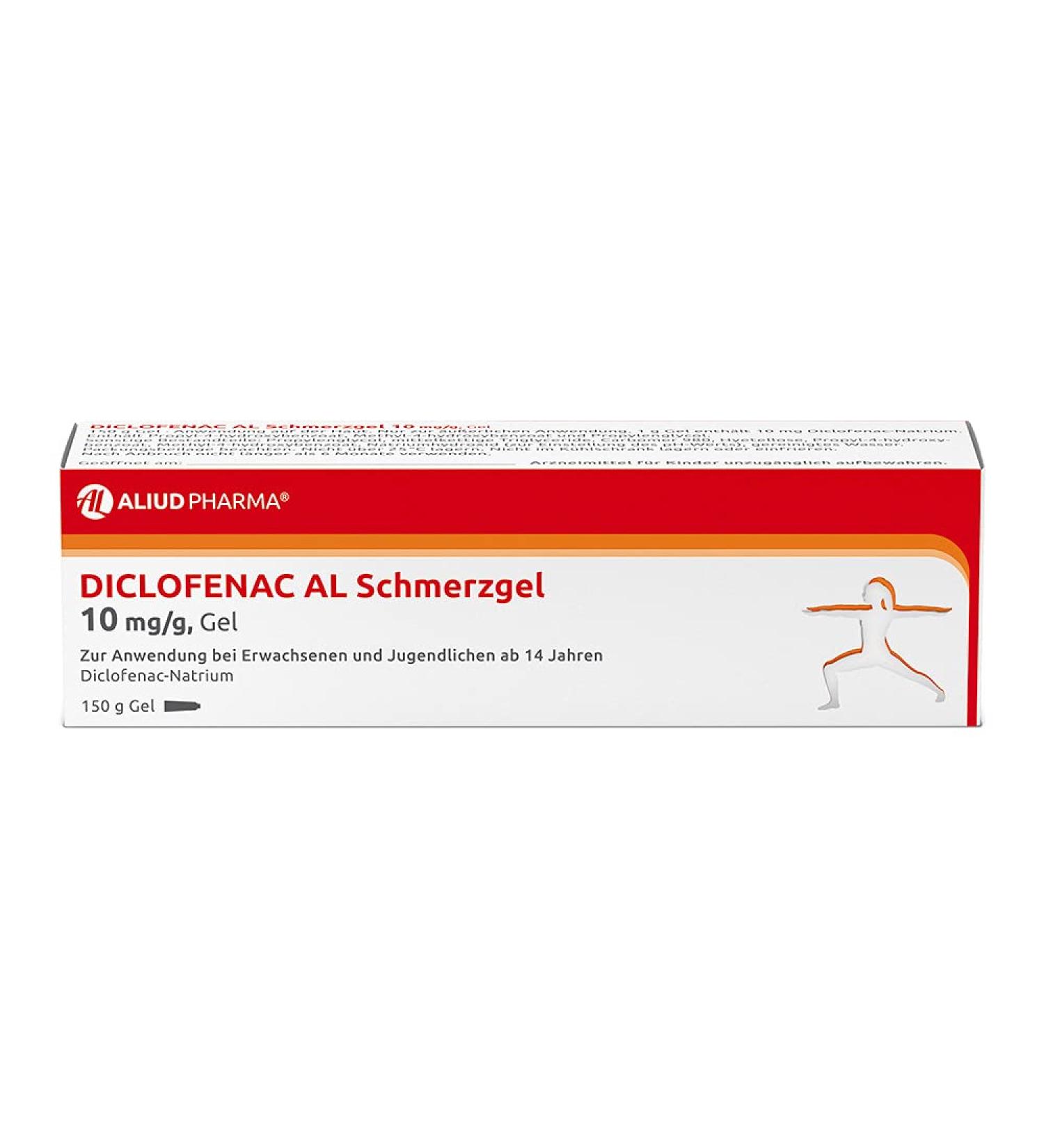 Aliud Pharma Diclofenac Gel 150g - Fast Relief for Acute Muscle Pain - International Shipping - Buy Online on GoSupps.com