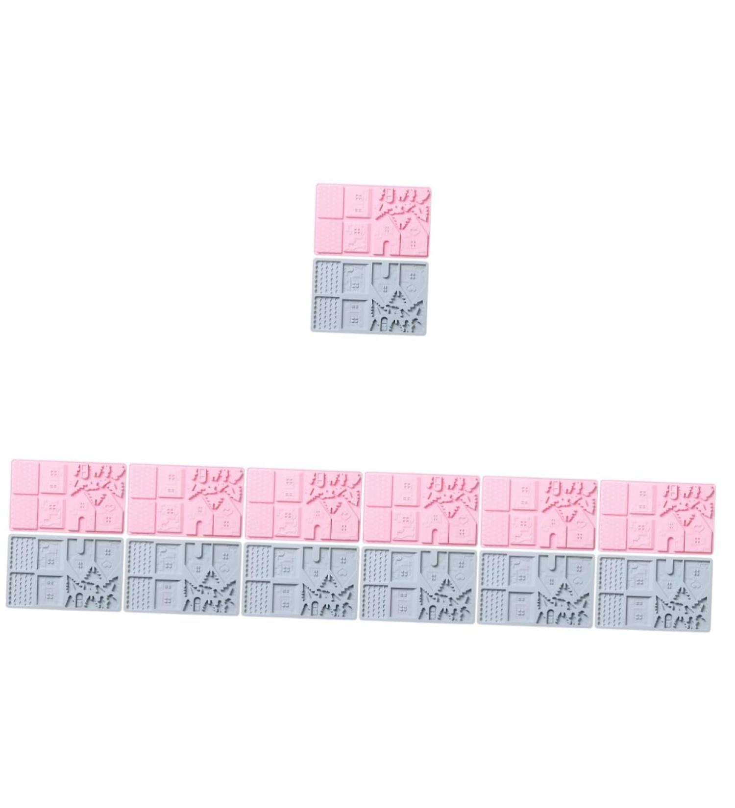 Ciieeo 14 Pcs Cake Baking Tools Silicone Molds Tuile Molds Silicone House Chocolate DIY Mold Fudge Material - Buy Online on GoSupps.com