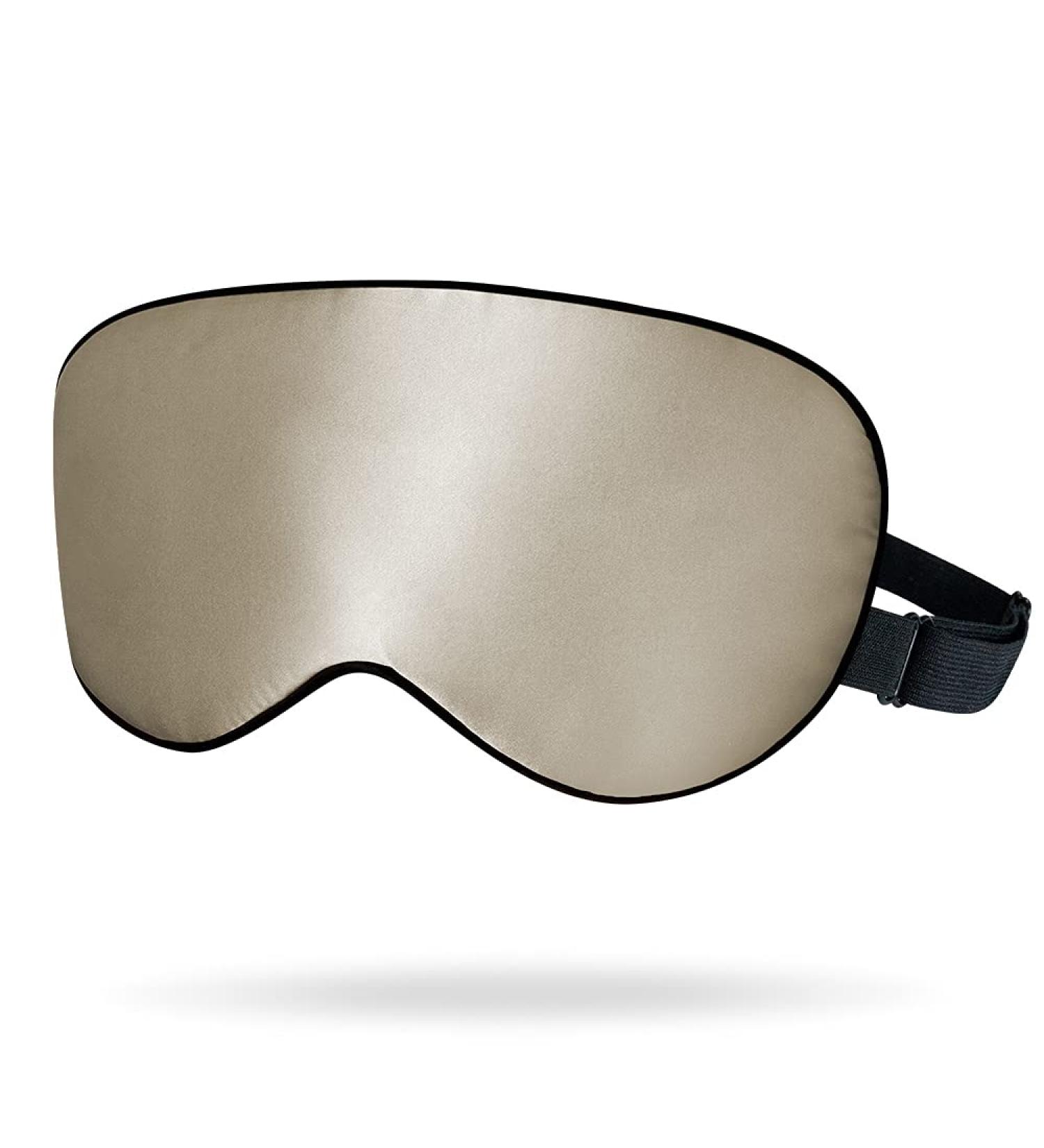 Buy Olesilk Adjustable Silk Sleep Mask - 100% Mulberry Silk Eye Mask for Men & Women - Taupe - Perfect for Sleeping - Buy Online on GoSupps.com
